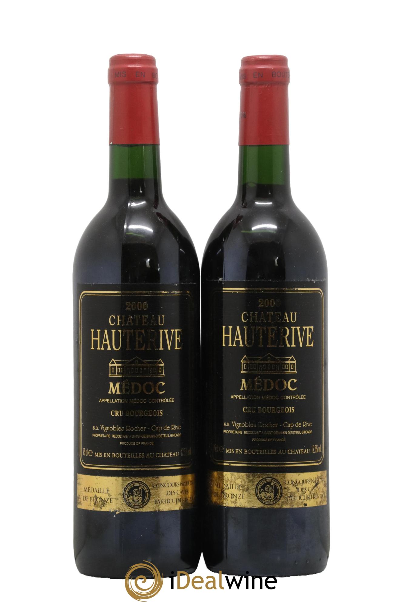Médoc Chateau Hauterive 2000 - Lot de 2 bouteilles - 0
