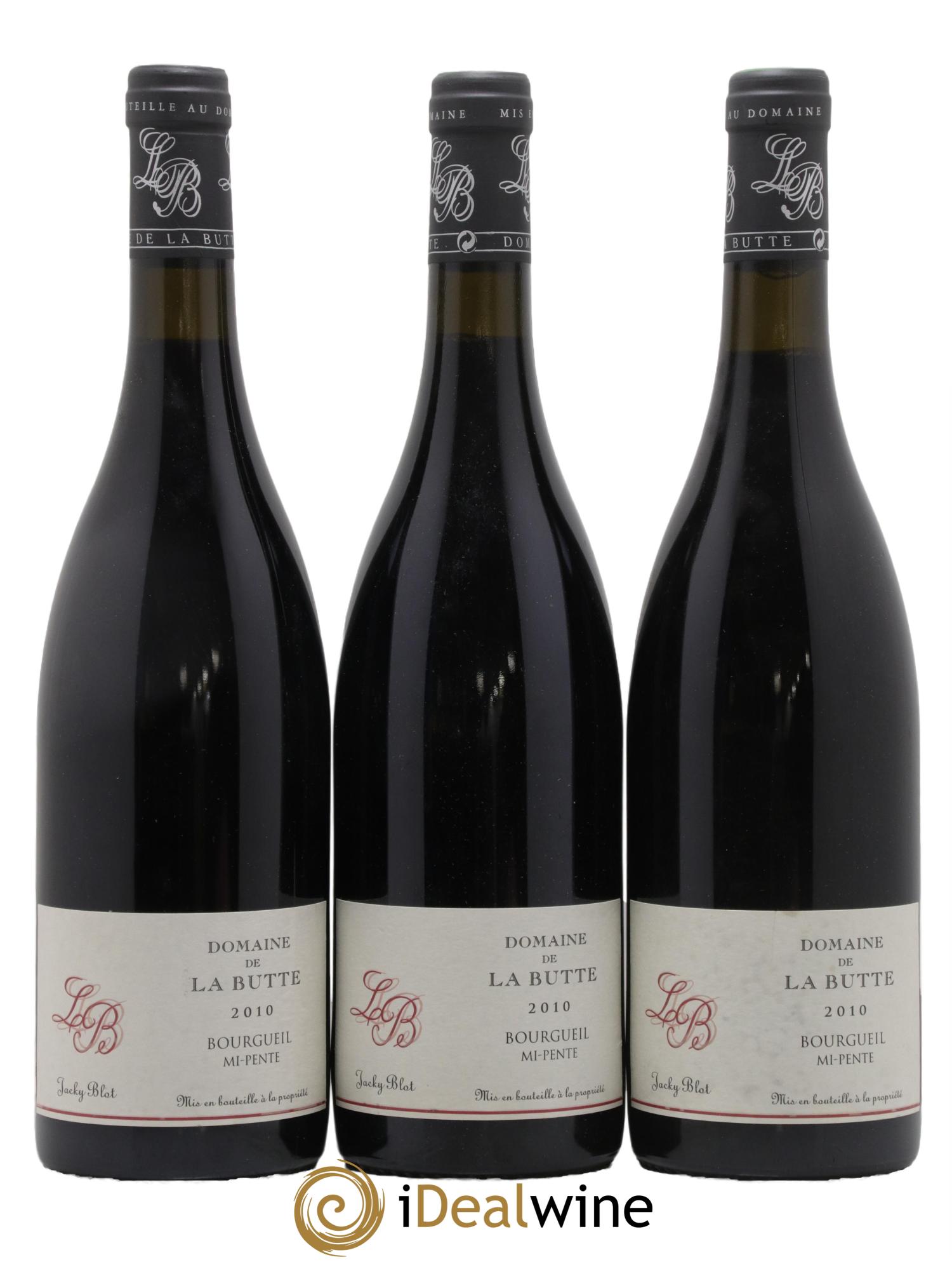 Bourgueil Mi-Pente Domaine de La Butte - Jacky Blot 2010 - Lot de 3 bouteilles - 0