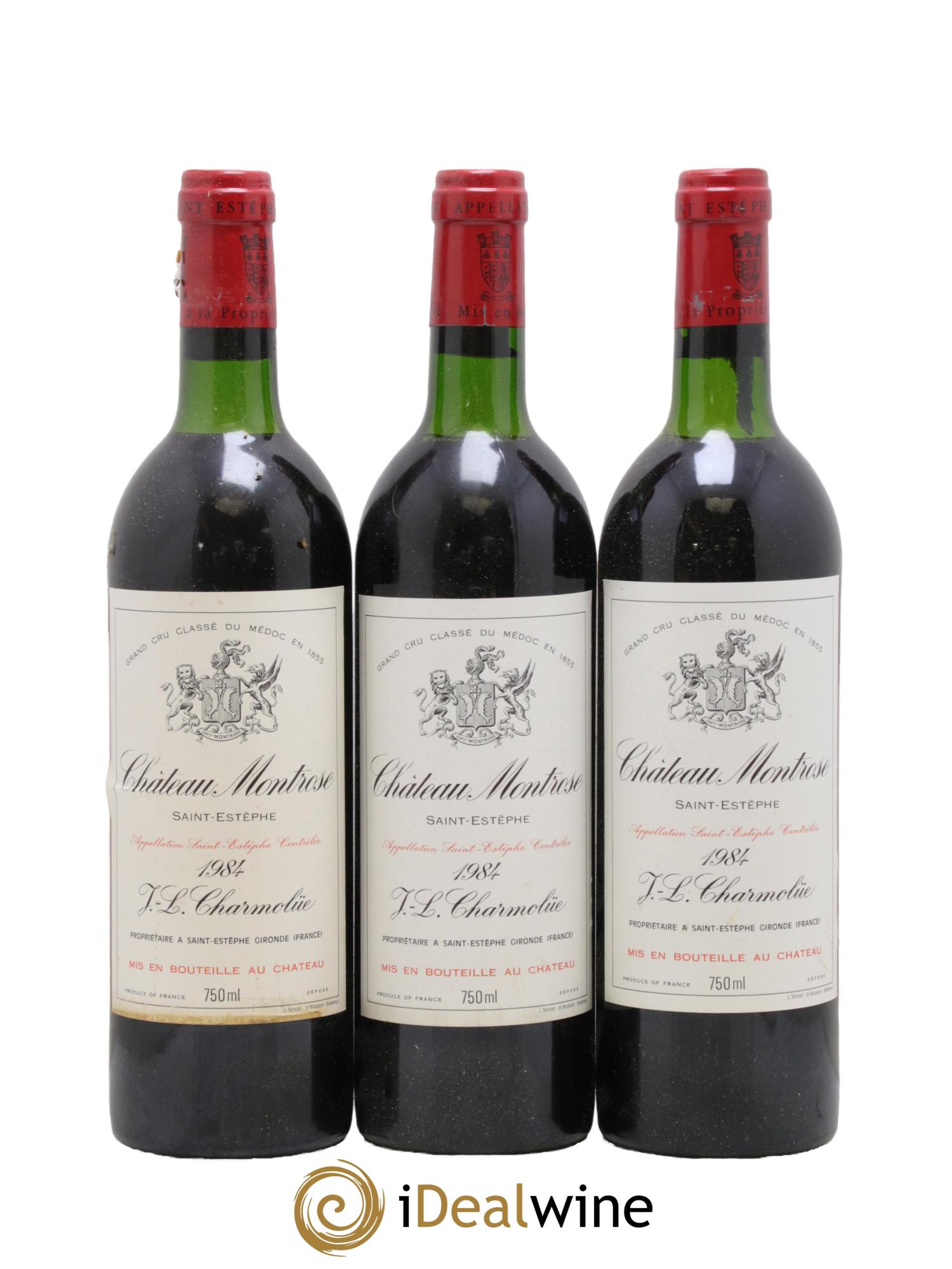 Château Montrose 2ème Grand Cru Classé 1984 - Lot de 3 bouteilles - 0
