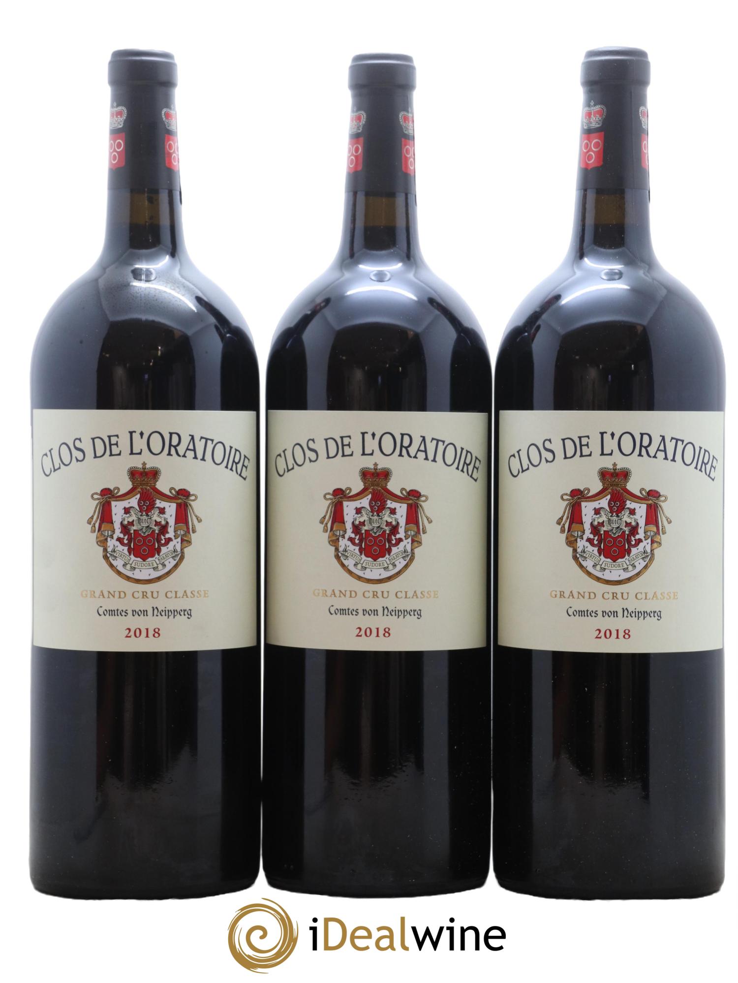 Clos de l'Oratoire Grand Cru Classé 2018 - Lot de 3 magnums - 0