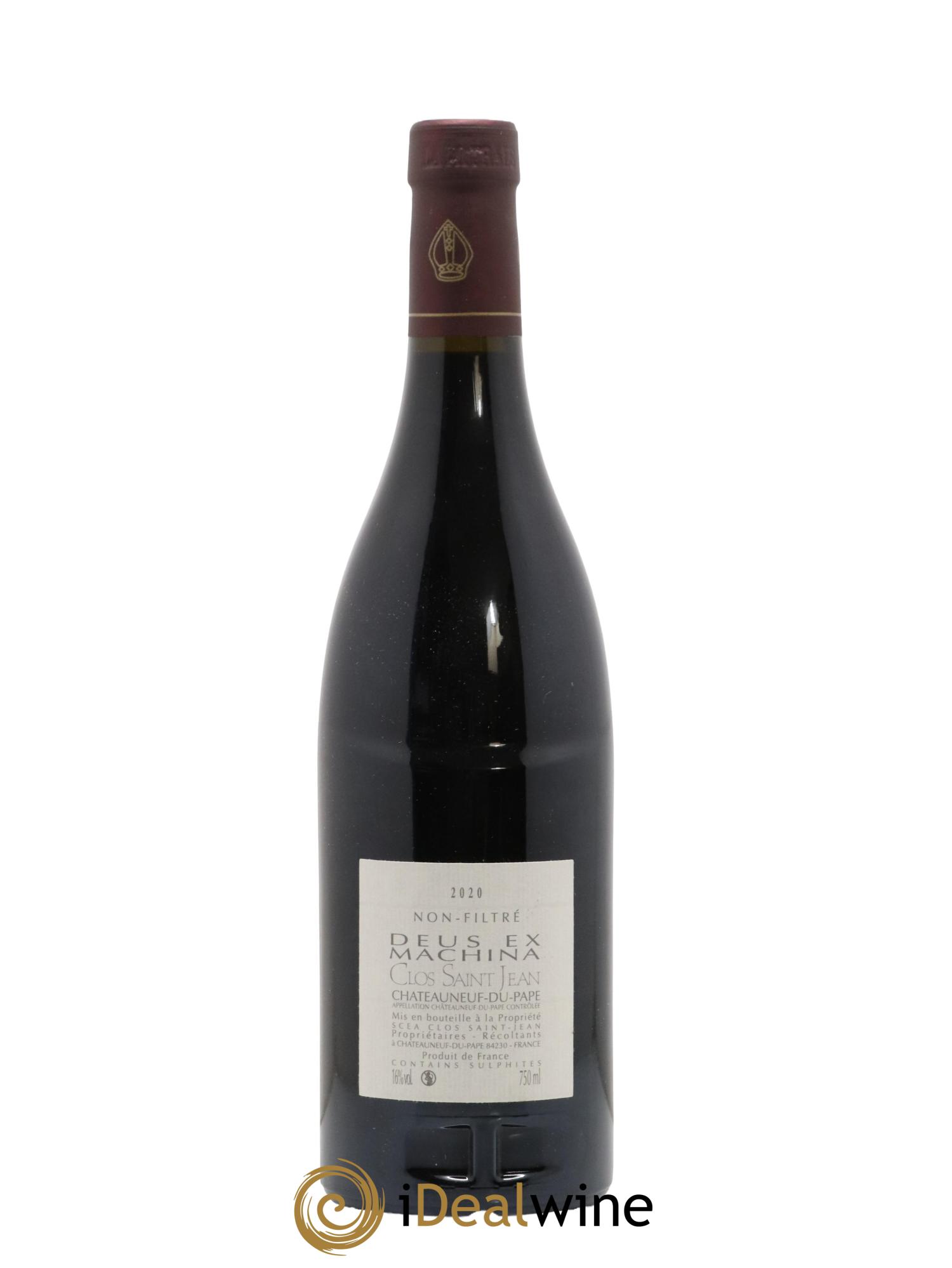 Châteauneuf-du-Pape Clos Saint-Jean Deus Ex Machina Pascal et Vincent Maurel 2020 - Lot de 1 bouteille - 1