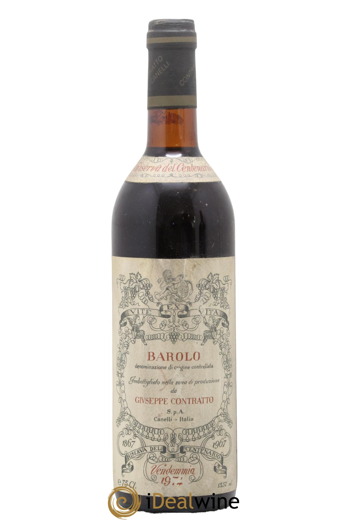 Barolo Riserva del Centenario Contratto 1974 - Posten von 1 Flasche - 0