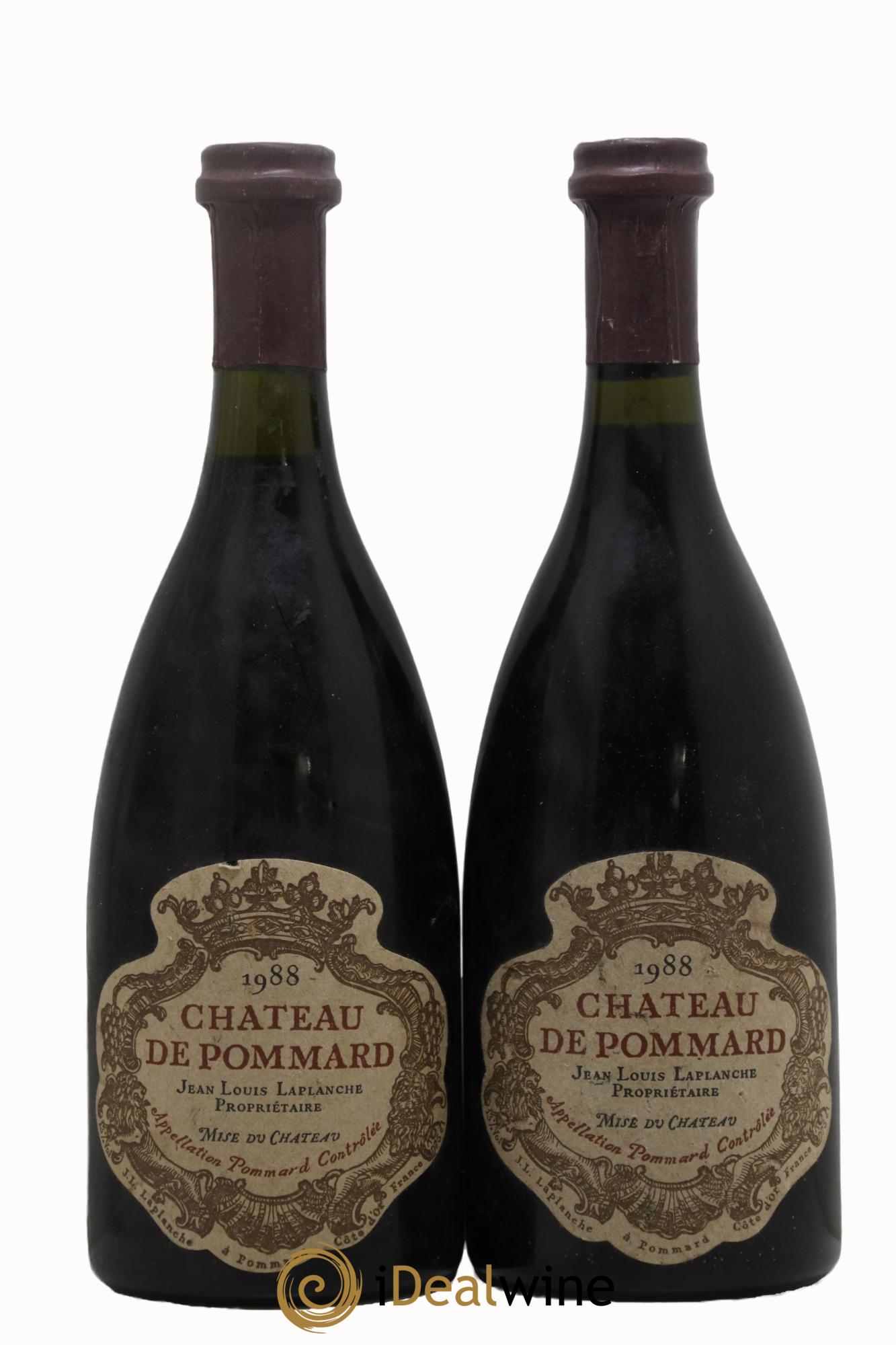 Pommard Laplanche Château de Pommard 1988 - Lot de 2 bouteilles - 0