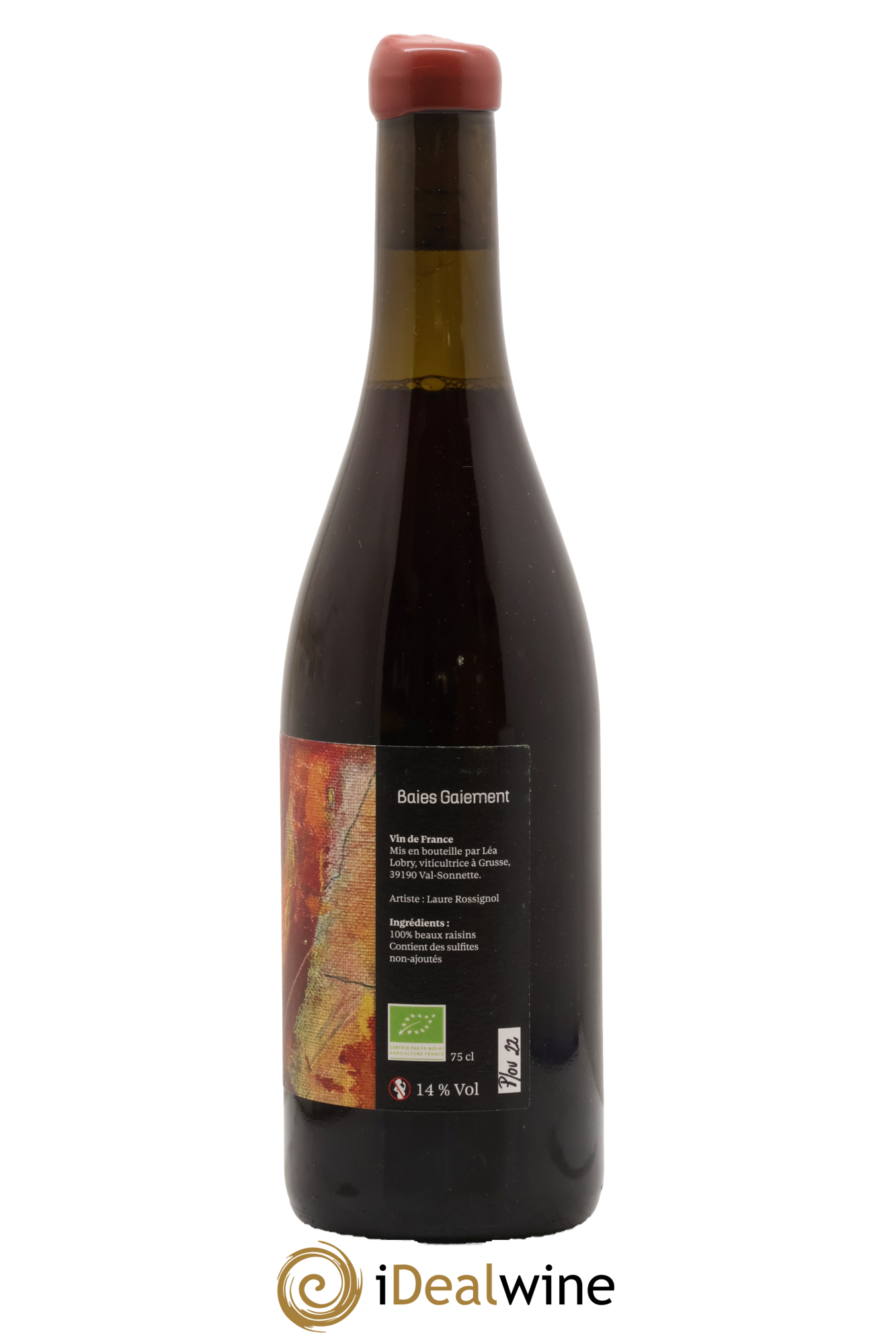 Vin de France Baies Gaiement Poulsard Léa Lobry 2022 - Lot de 1 bouteille - 1