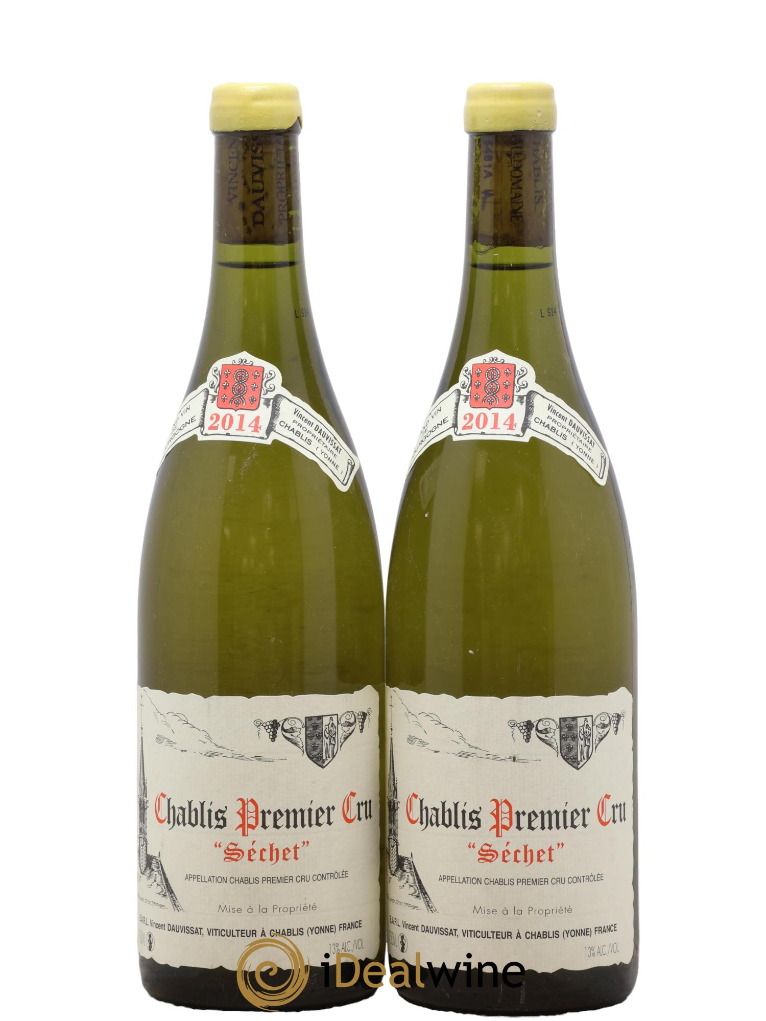 Chablis 1er Cru Séchet Vincent Dauvissat (Domaine) 2014 - Lot of 2 bottles - 0