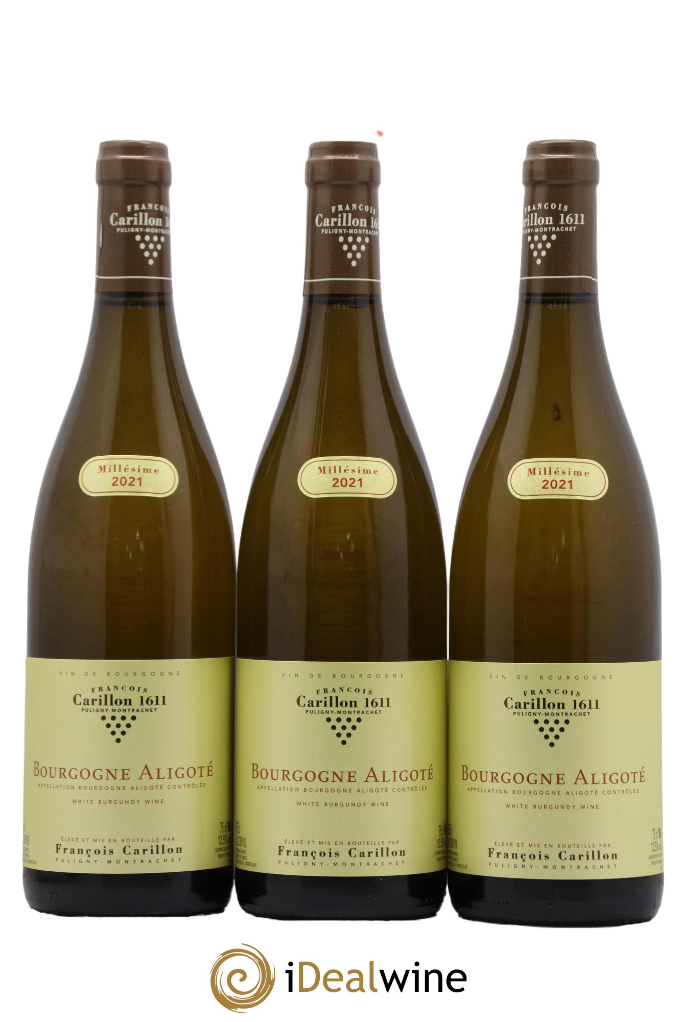 Bourgogne Aligoté François Carillon 2021 - Lot de 3 bouteilles - 0