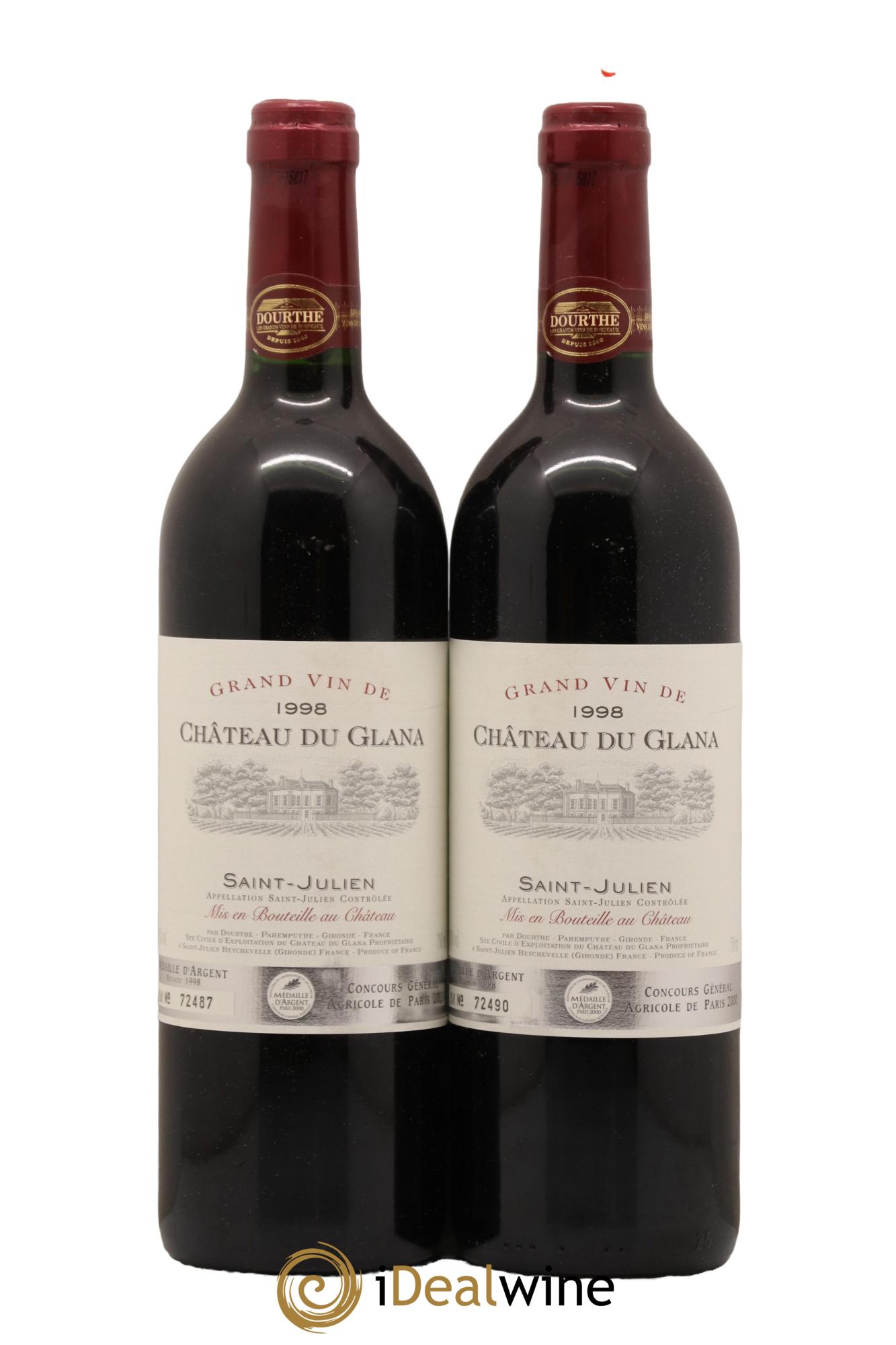 Château du Glana 1998 - Lot de 2 bouteilles - 0