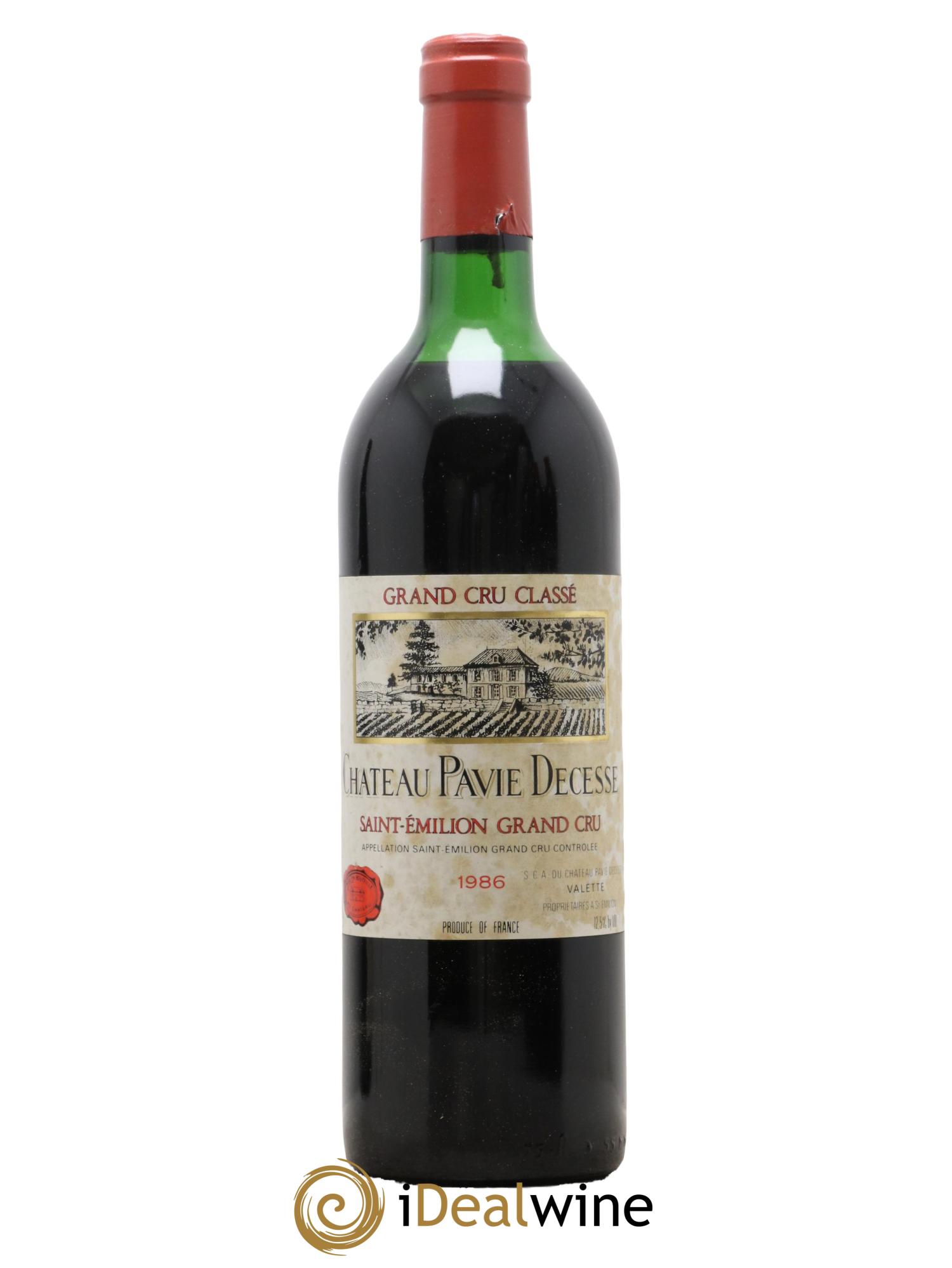 Château Pavie Decesse Grand Cru Classé 1986 - Lot de 1 bouteille - 0