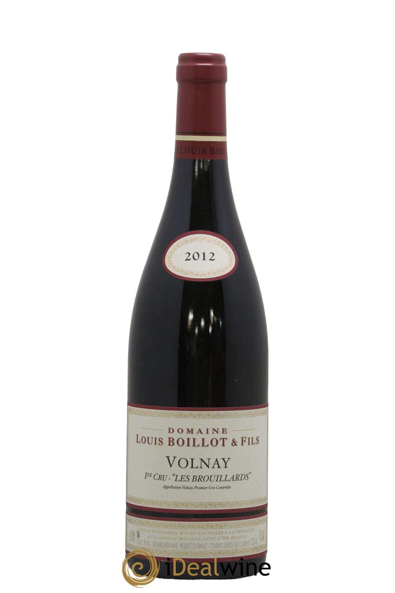 Volnay 1er Cru Les Brouillards Louis Boillot et Fils 2012 - Lot of 1 bottle - 0