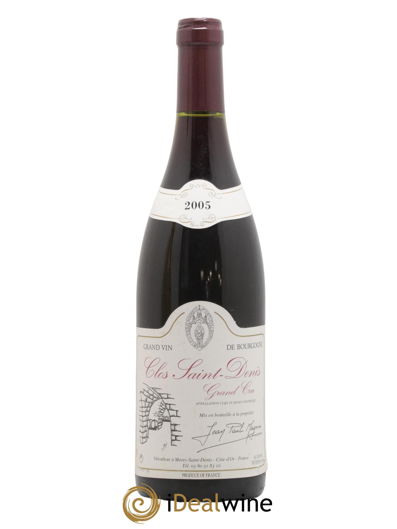 Clos Saint-Denis Grand Cru Jean-Paul Magnien 2005 - Lot de 1 bouteille - 0