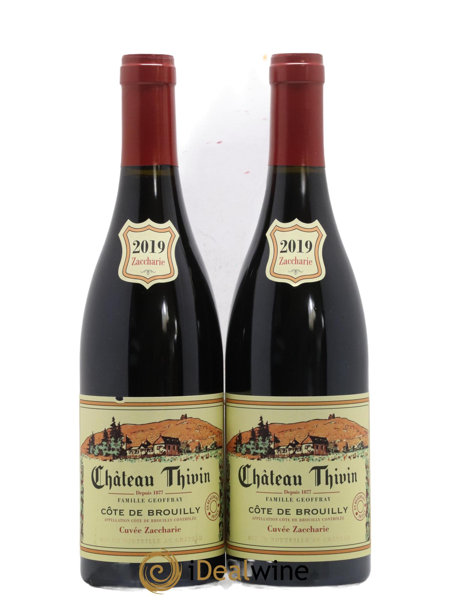 Côte de Brouilly Cuvée Zaccharie Château Thivin 2019 - Lot de 2 bouteilles - 0