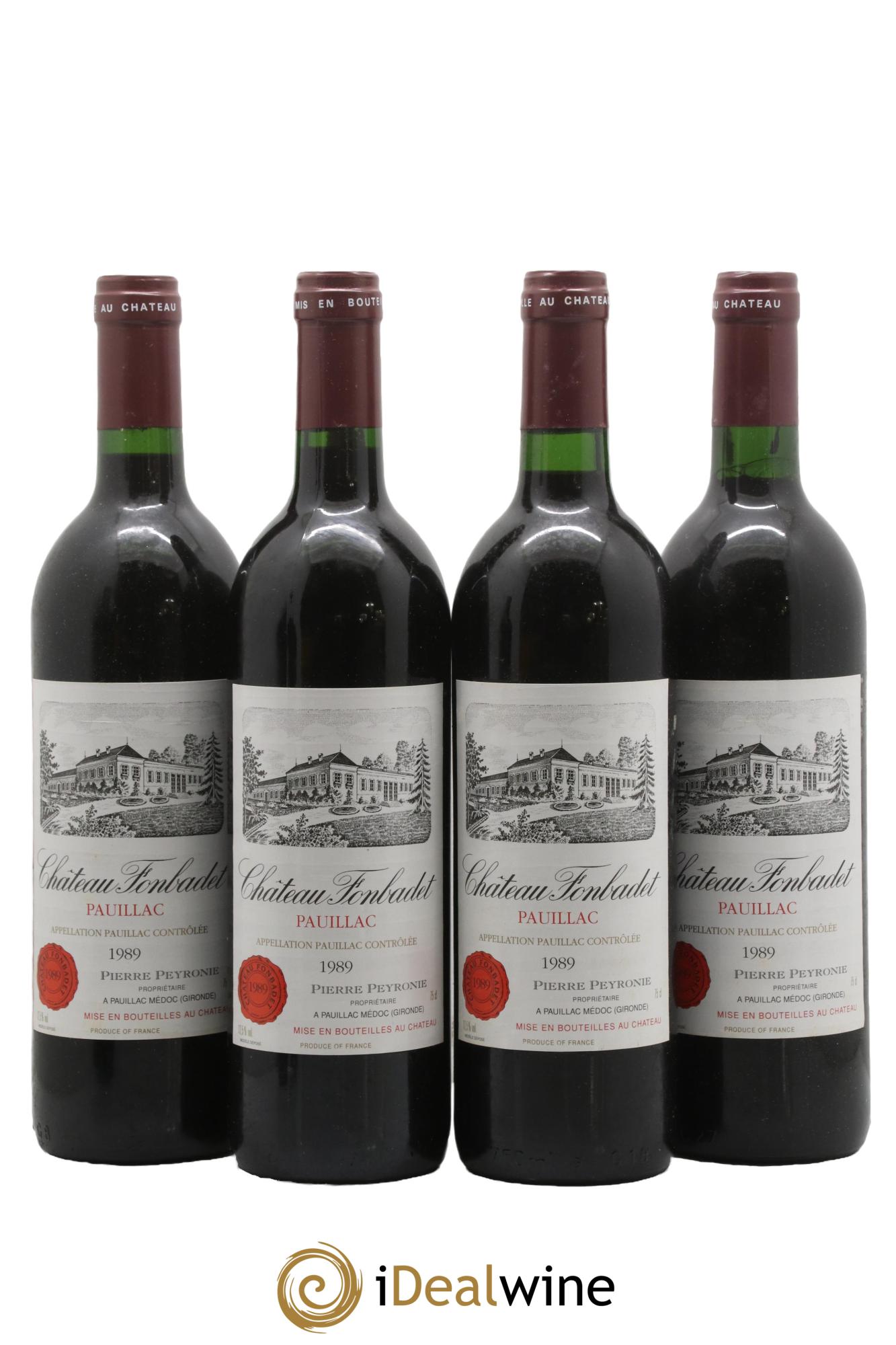 Château Fonbadet 1989 - Posten von 4 Flaschen - 0