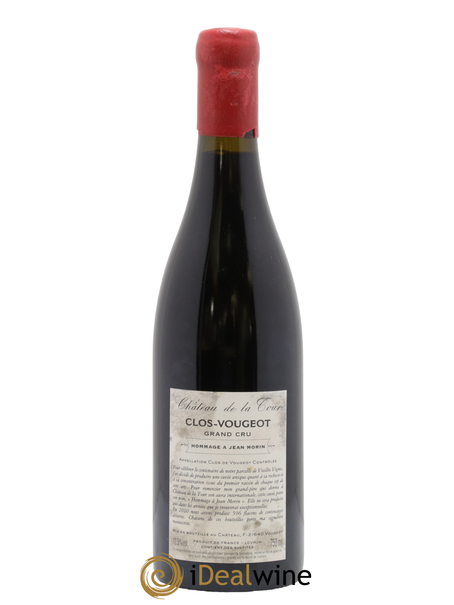 Clos de Vougeot Grand Cru Hommage à Jean Morin Château de La Tour 2010 - Lot de 1 bouteille - 1
