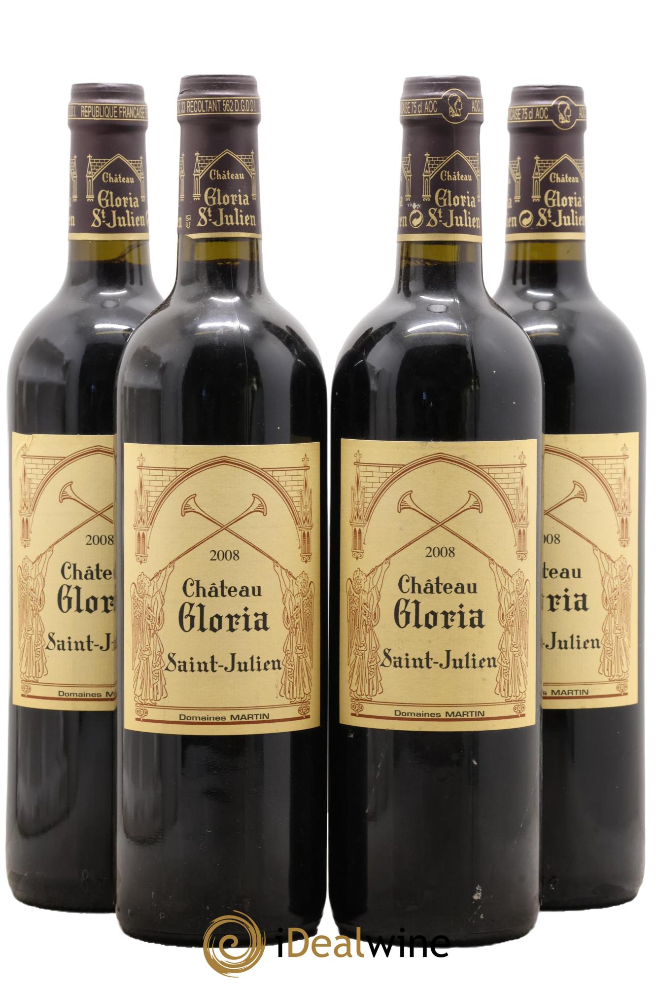 Château Gloria 2008 - Lot de 4 bouteilles - 0