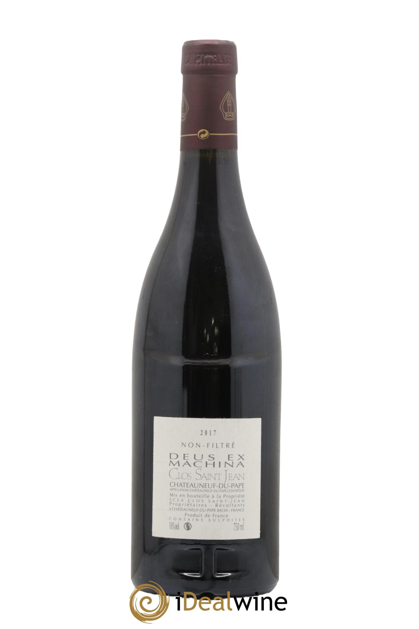 Châteauneuf-du-Pape Clos Saint-Jean Deus Ex Machina Pascal et Vincent Maurel 2017 - Lot de 1 bouteille - 1