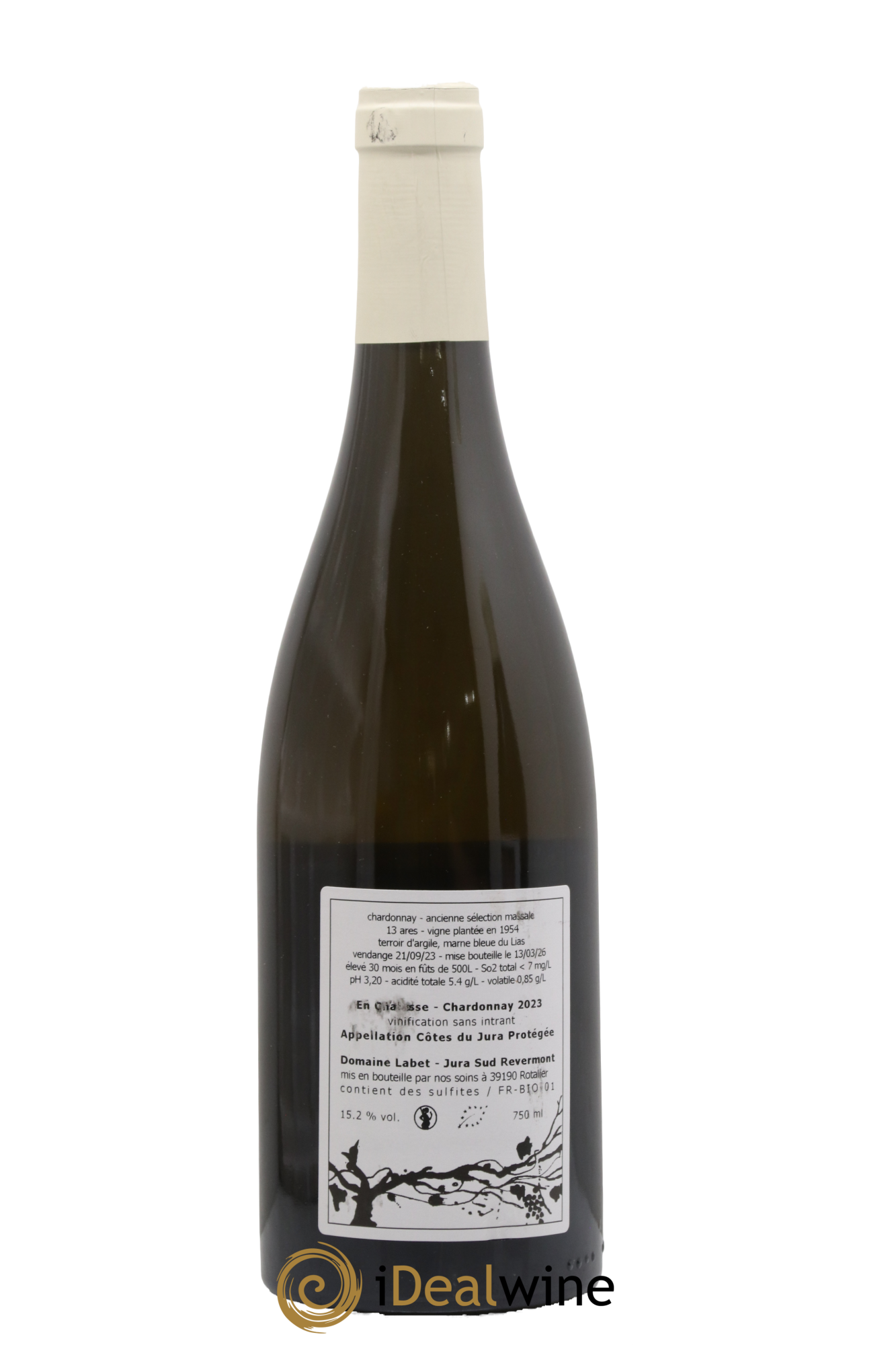 Côtes du Jura Chardonnay En Chalasse Romain - Julien - Charline Labet 2023 - Lot de 1 bouteille - 1