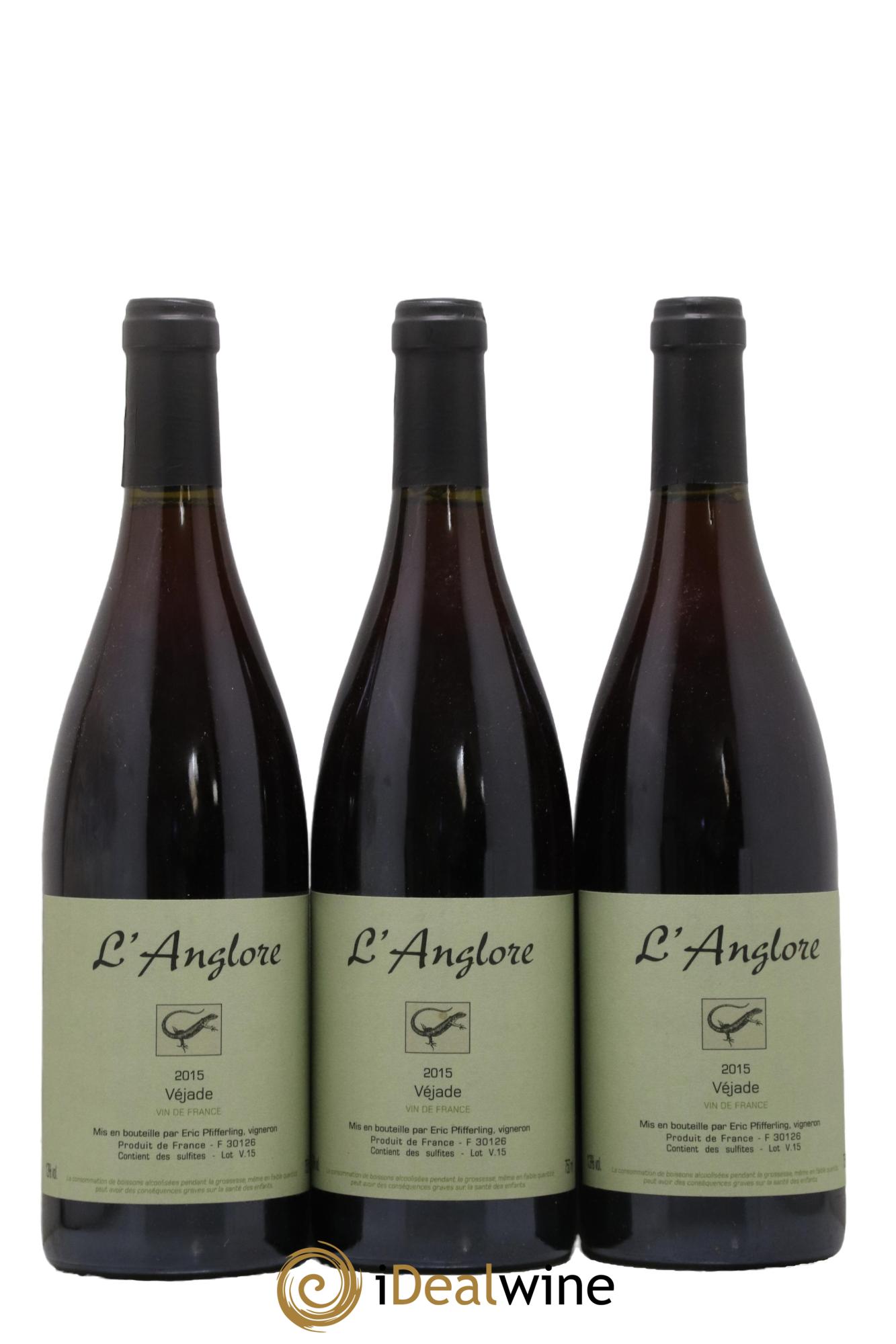 Vin de France Véjade L'Anglore 2015 - Lot de 3 bouteilles - 0