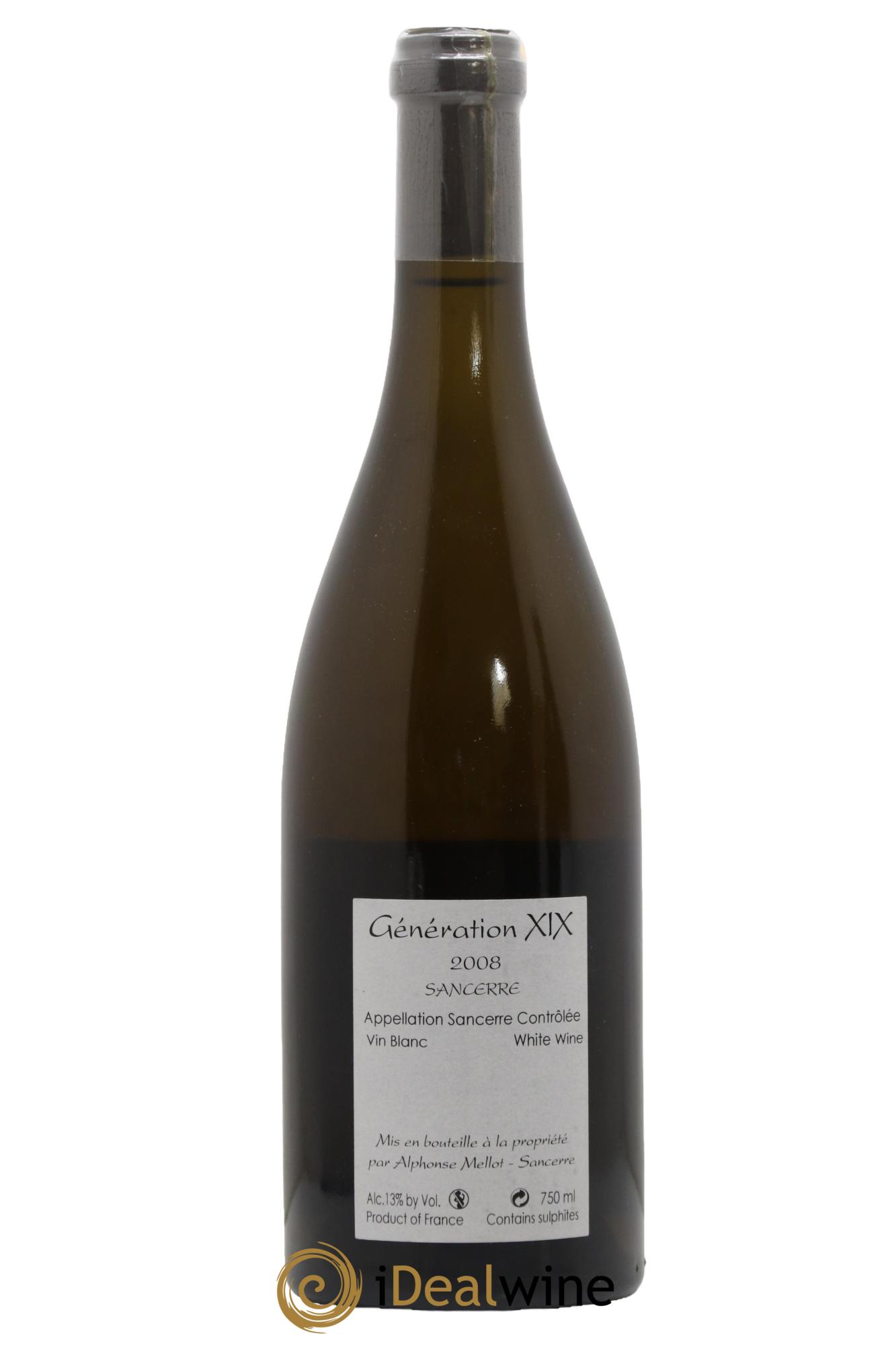 Sancerre Génération XIX Alphonse Mellot 2008 - Lotto di 1 bottiglia - 1