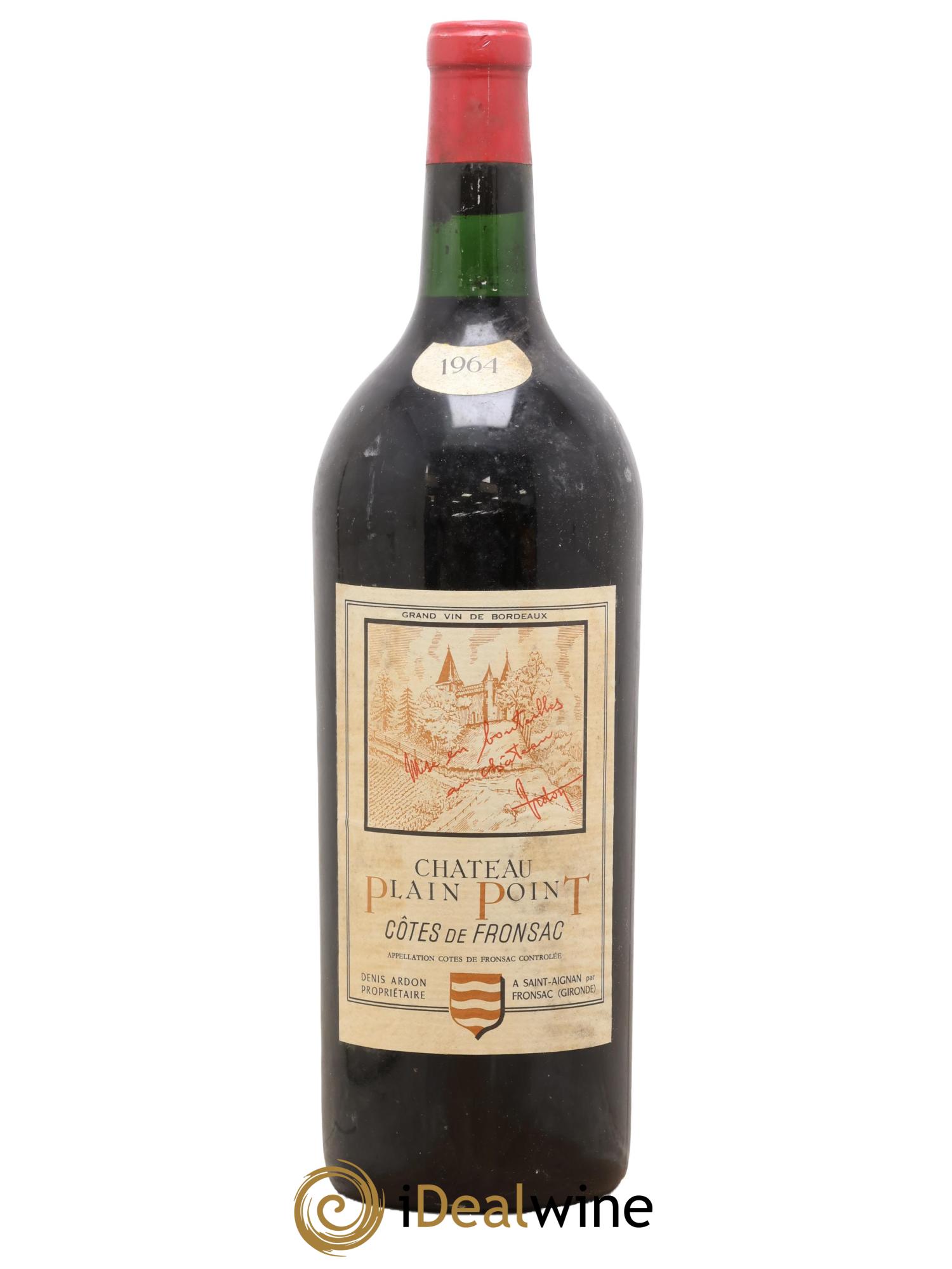 Bordeaux Côtes de Fronsac Château Plain Point 1964 - Lot de 1 magnum - 0