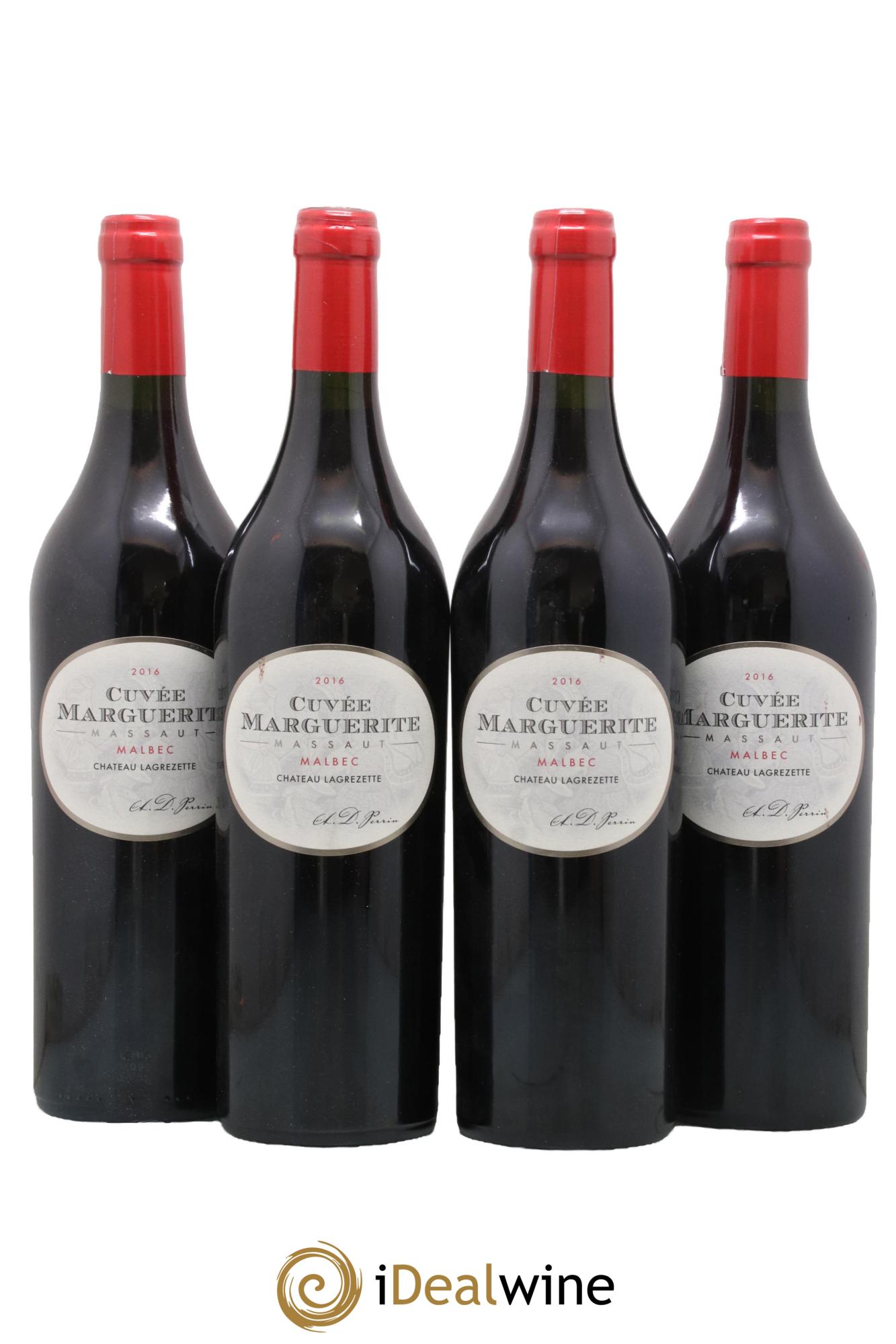 Cahors Cuvée Marguerite Château Lagrezette 2016 - Lot de 4 bouteilles - 0