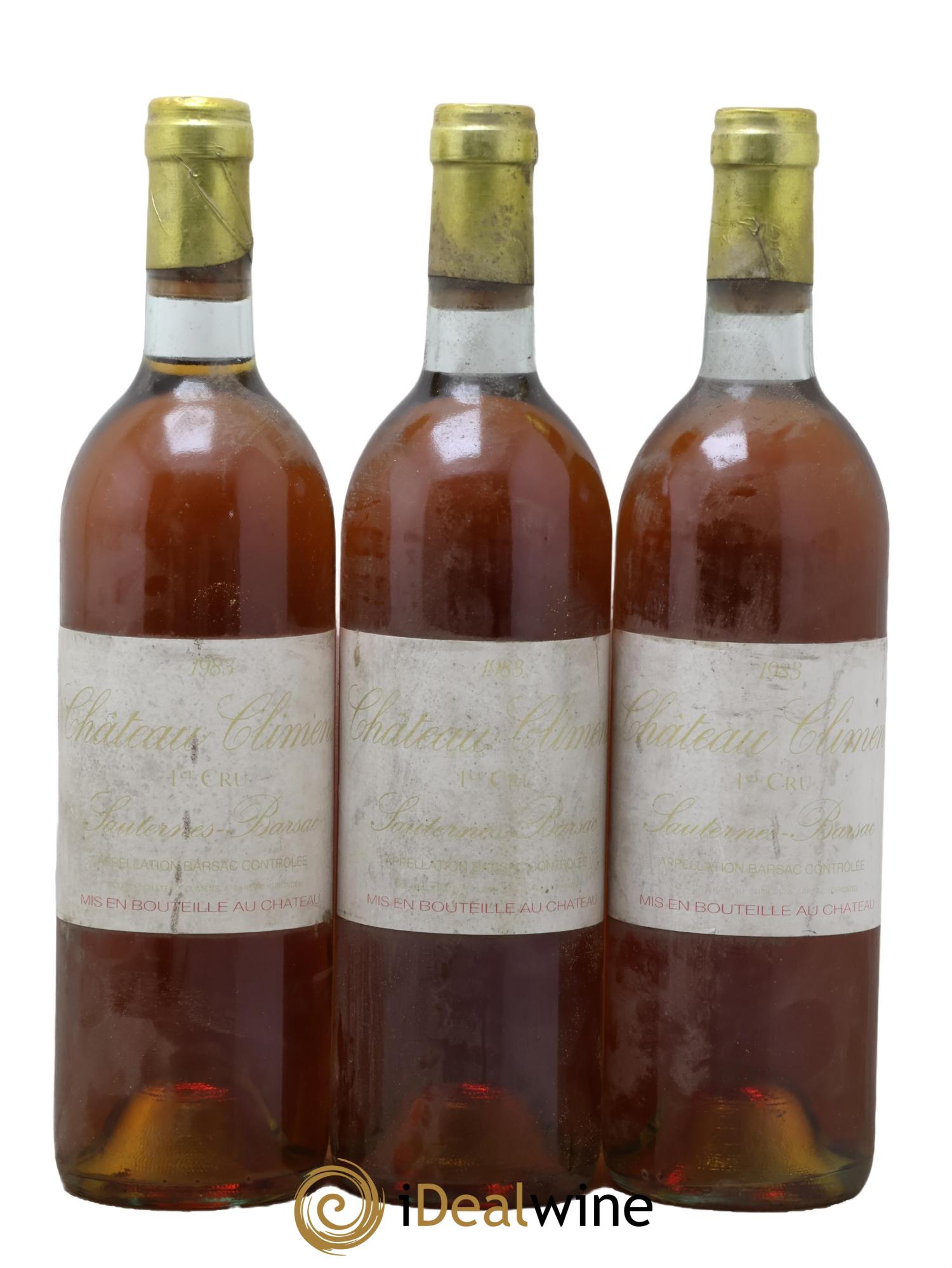 Château Climens 1er Grand Cru Classé 1983 - Lotto di 3 bottiglie - 0