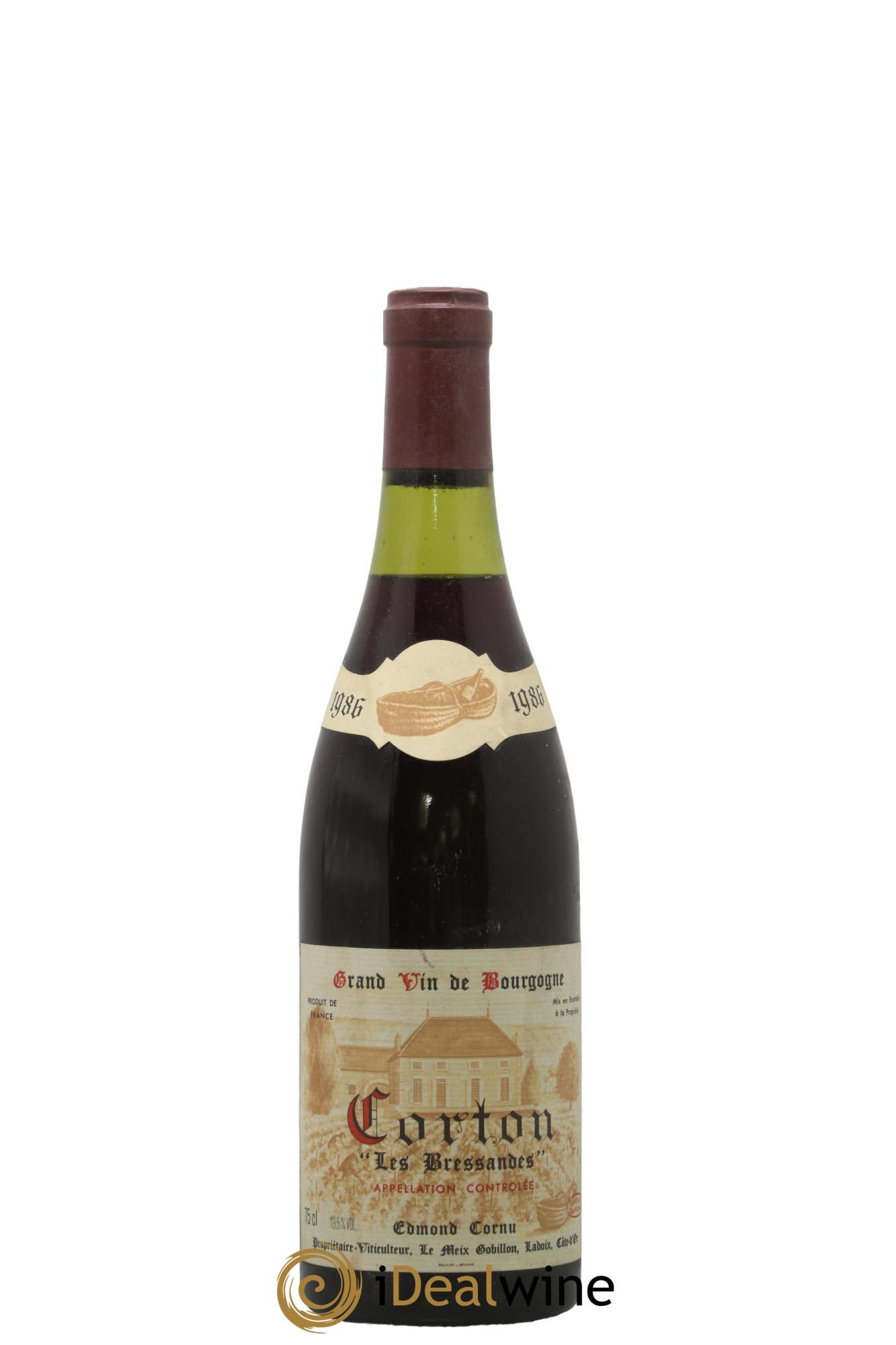 Corton Grand Cru Bressandes Edmond Cornu et Fils 1986 - Lot de 1 bouteille - 0