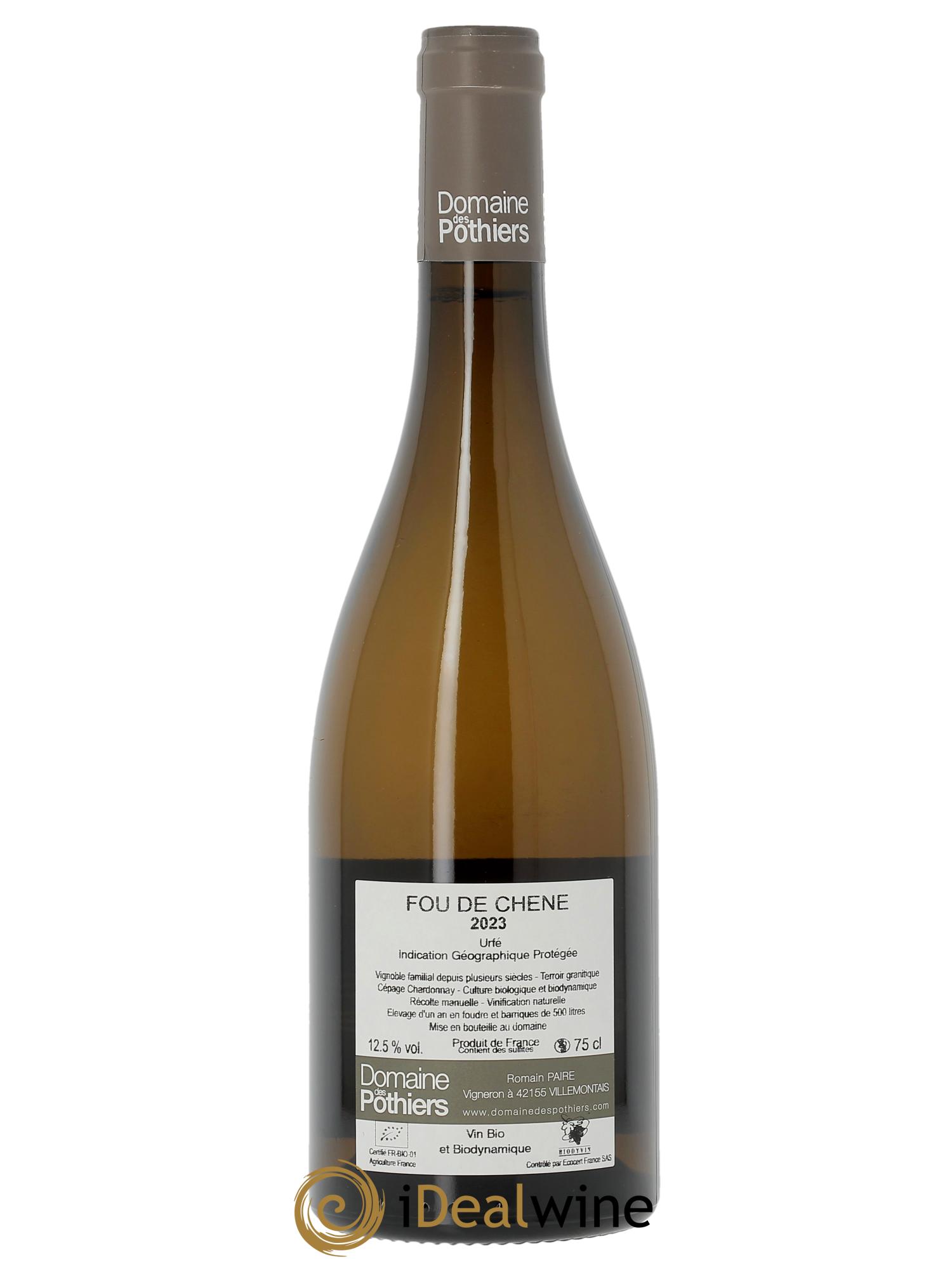 IGP Urfé Fou de Chêne Domaine des Pothiers  2023 - Lot de 1 bouteille - 1