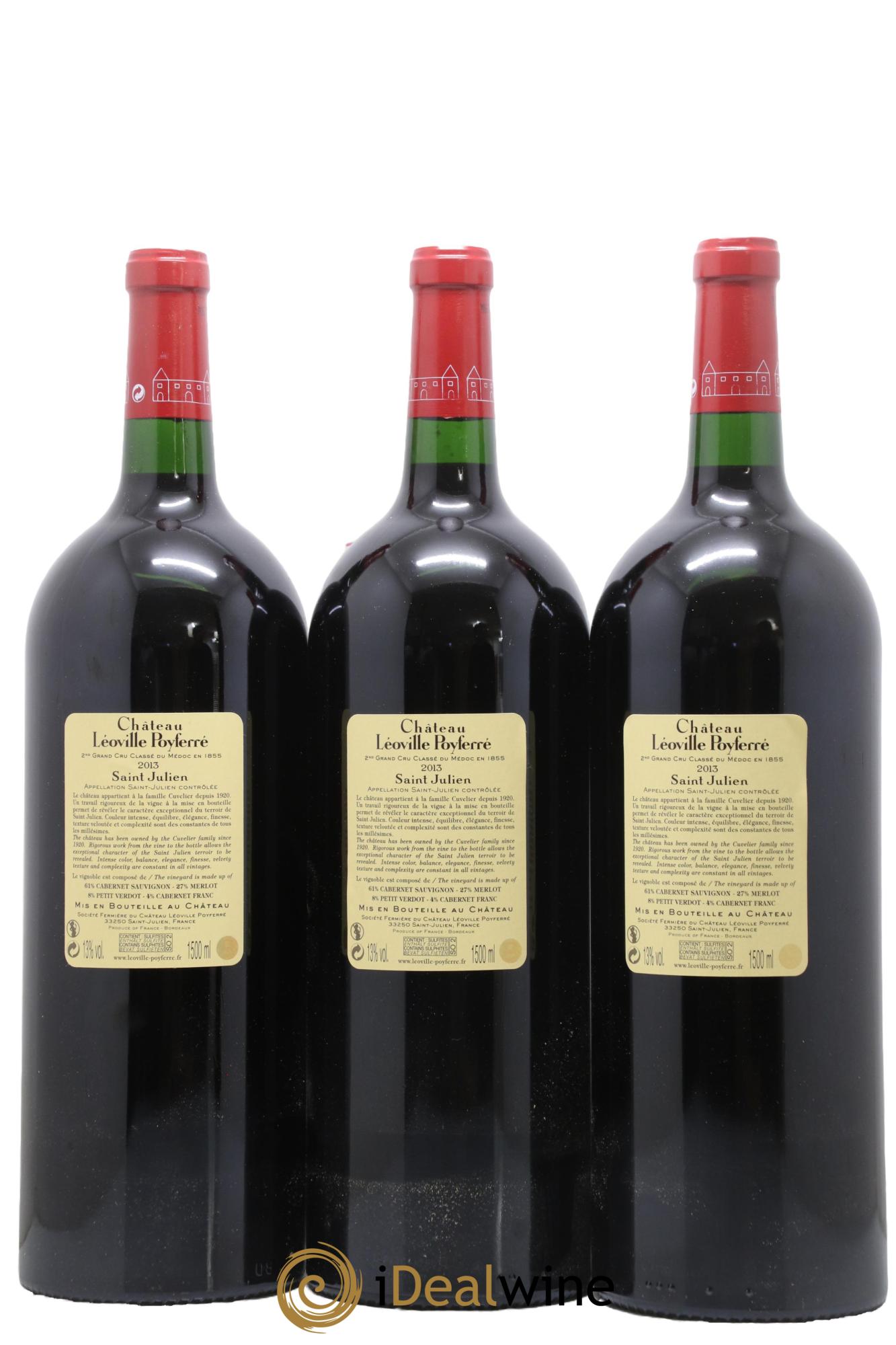 Château Léoville Poyferré 2ème Grand Cru Classé 2013 - Lotto di 3 magnum - 1