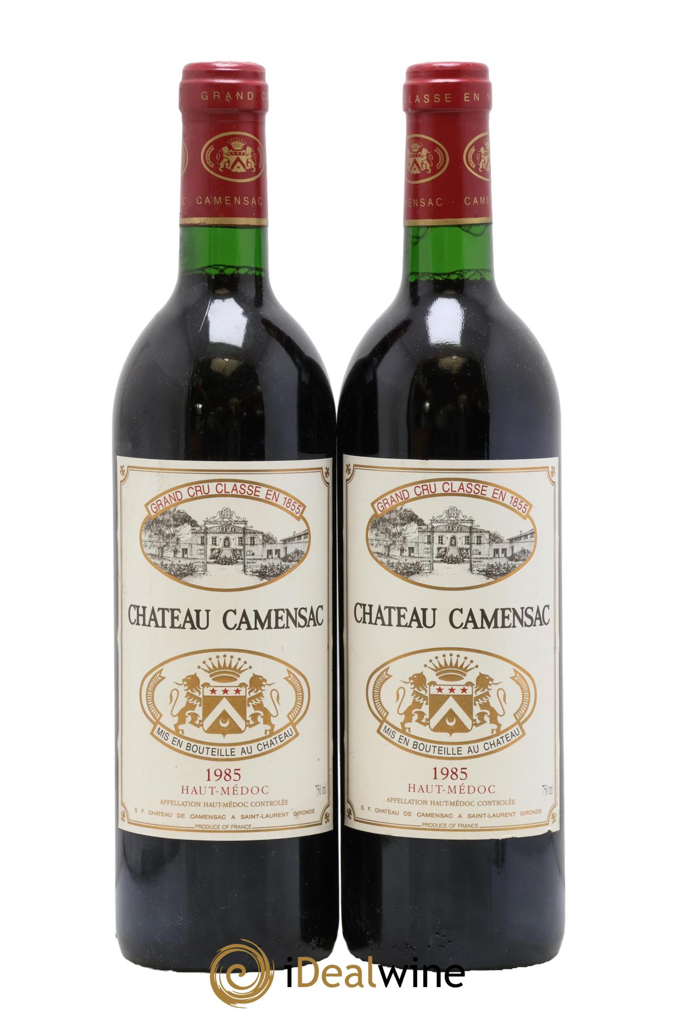 Château Camensac 5ème Grand Cru Classé 1985 - Lot de 2 bouteilles - 0