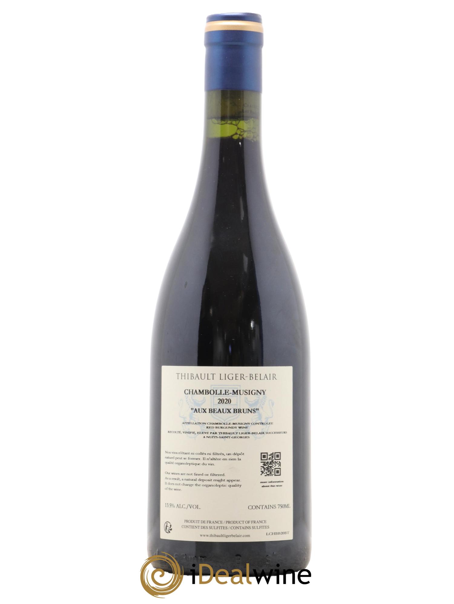 Chambolle-Musigny Aux Beaux Bruns Thibault Liger-Belair Successeurs 2020 - Lot de 1 bouteille - 1