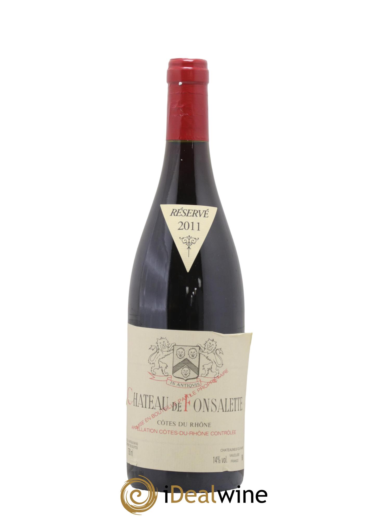 Côtes-du-Rhône Château de Fonsalette Emmanuel Reynaud 2011 - Lot de 1 bouteille - 0