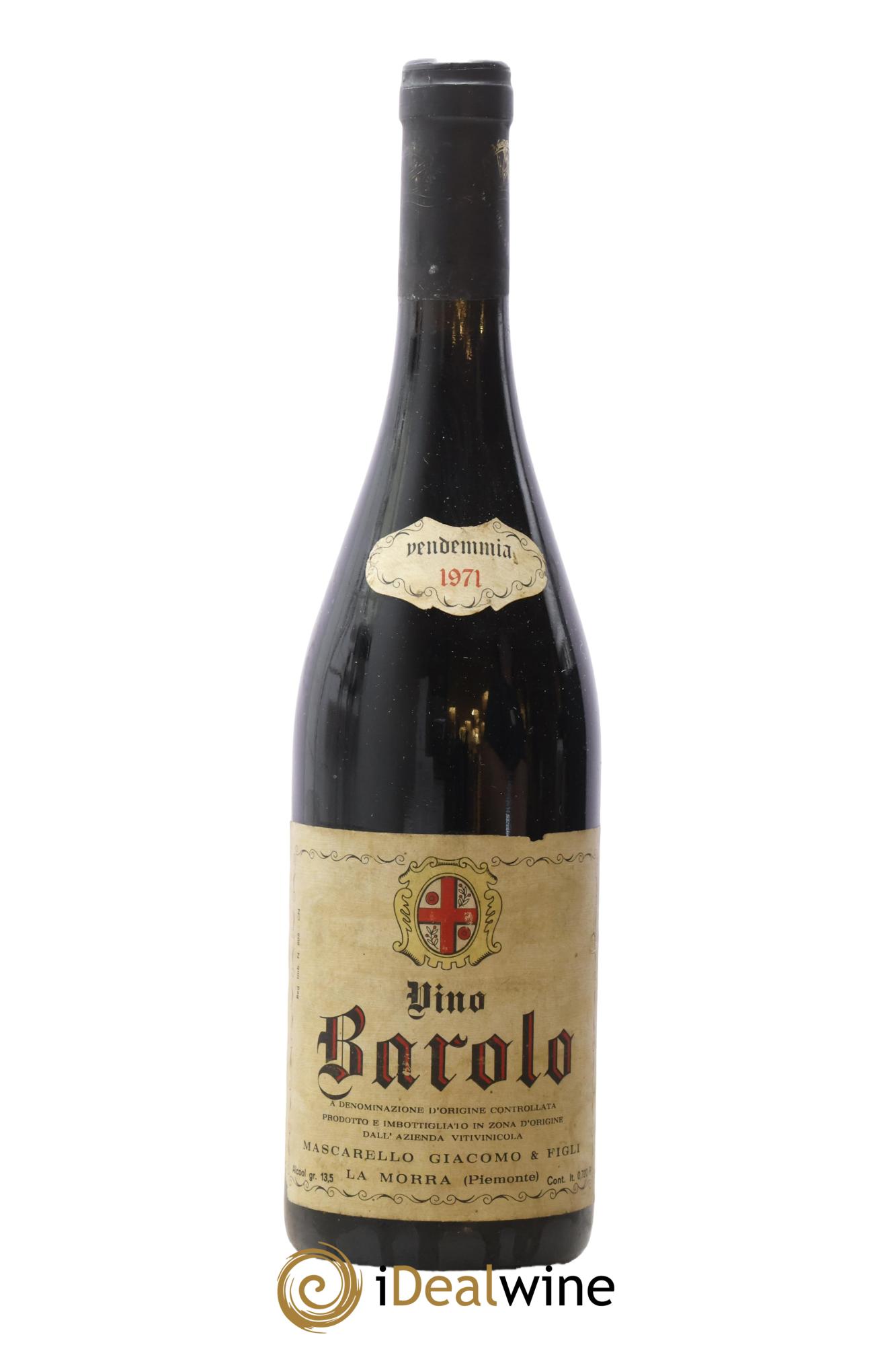 Barolo DOC Giacomo Mascarello 1971 - Lot de 1 bouteille - 0