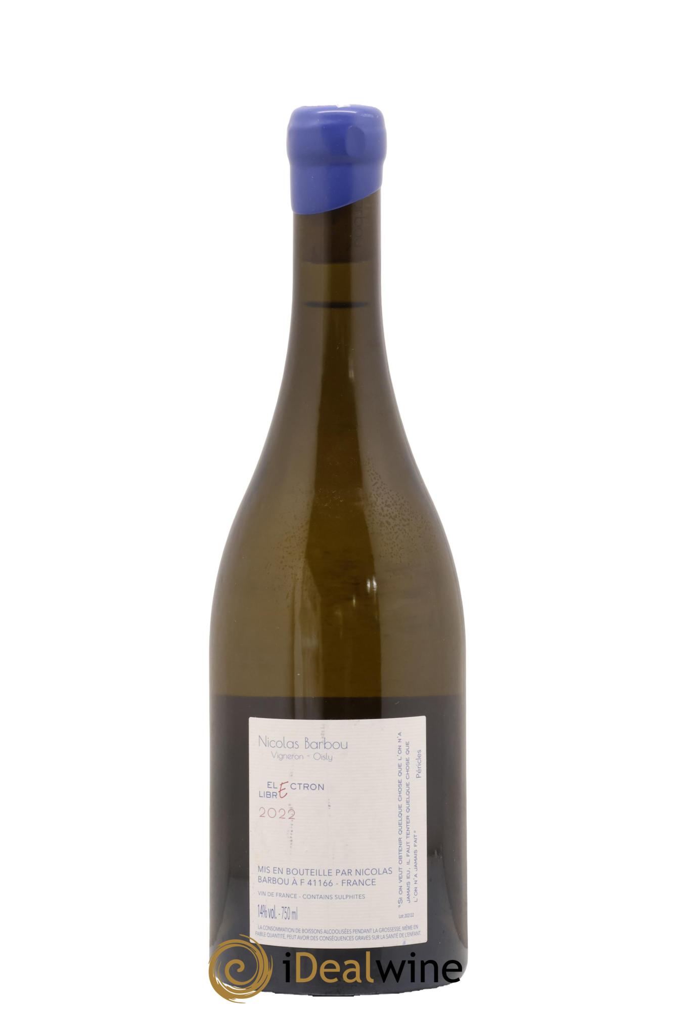 Vin de France Electron Libre Nicolas Barbou 2022 - Lot de 1 bouteille - 1