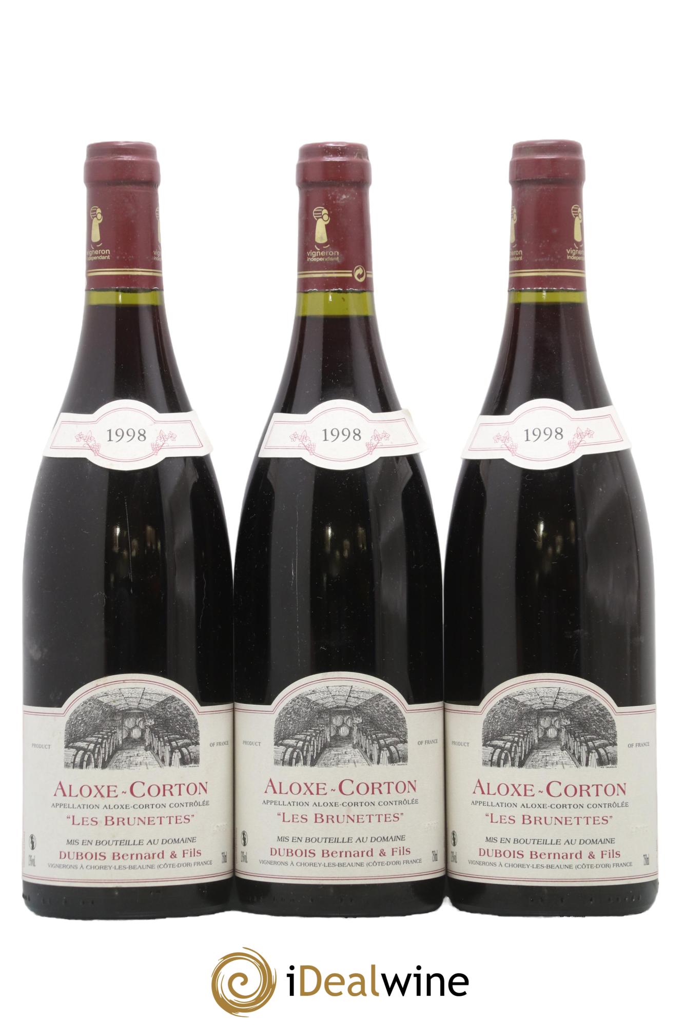 Aloxe-Corton Les Brunettes Dubois Bernard 1998 - Lot of 3 bottles - 0