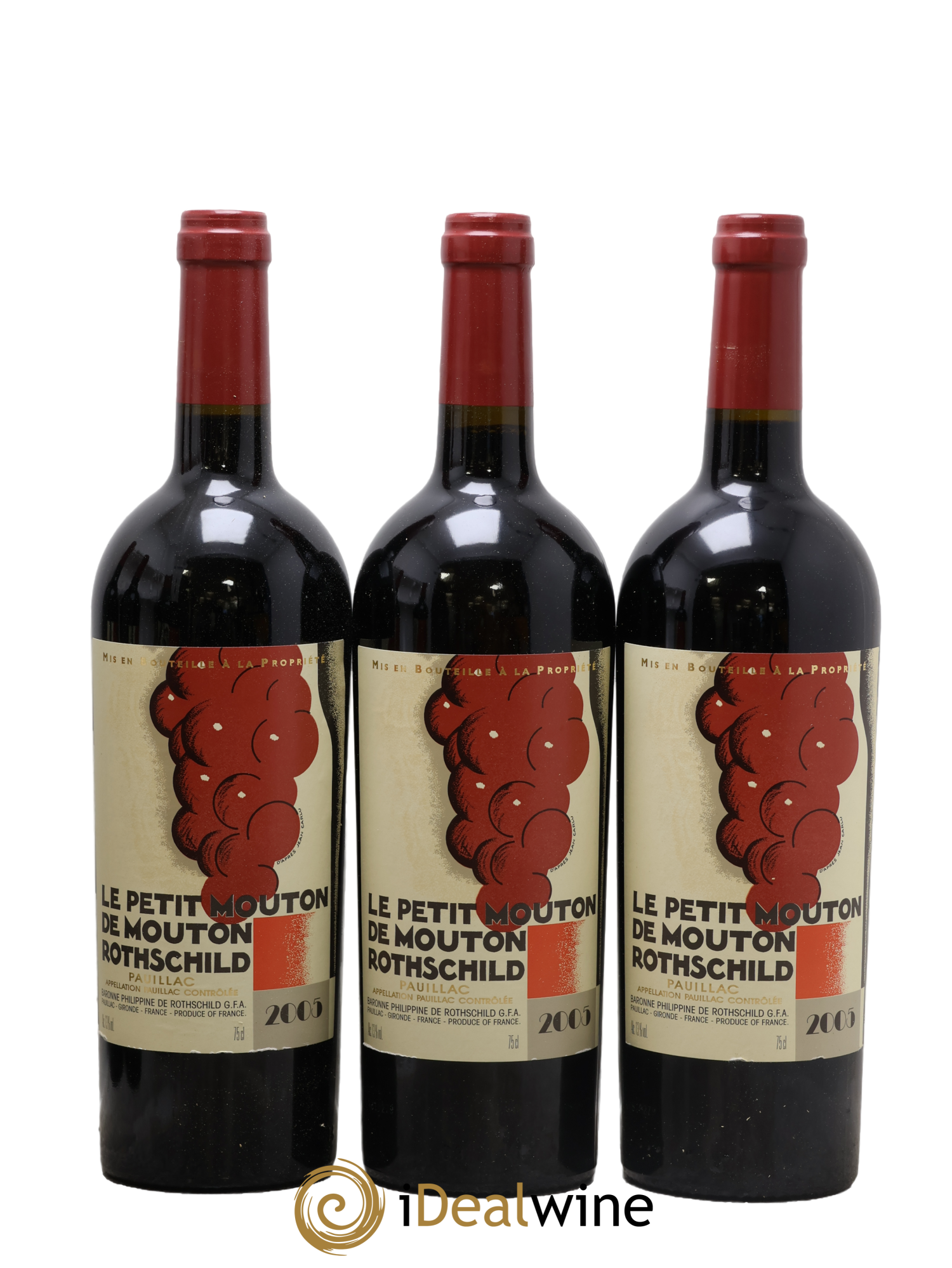 Petit Mouton Second Vin  2005 - Lot of 6 bottles - 1