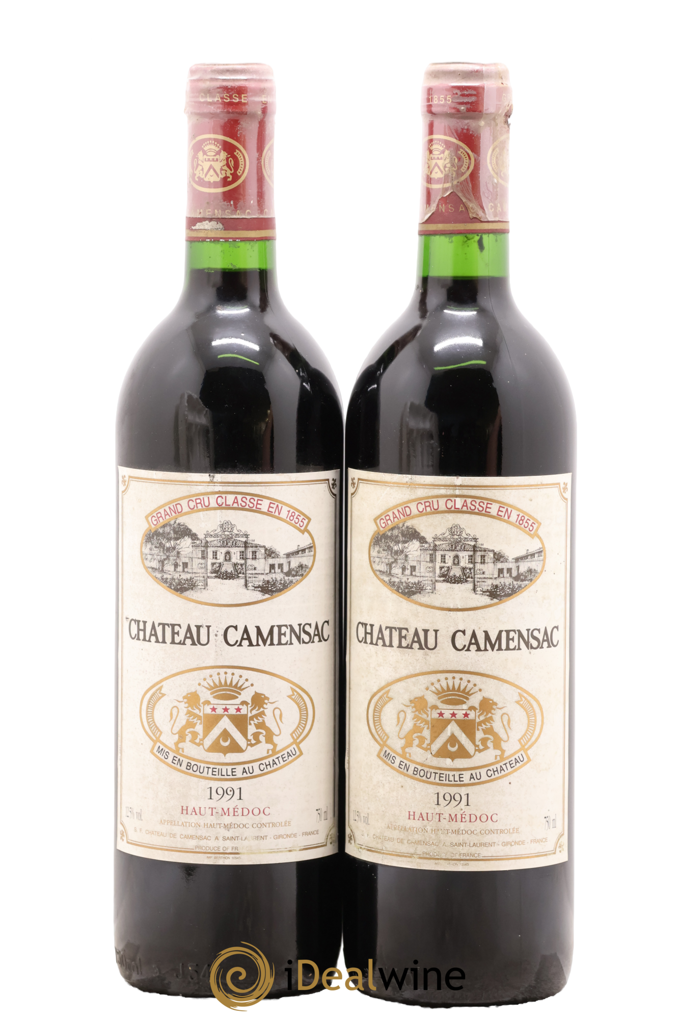 Château Camensac 5ème Grand Cru Classé 1991 - Lotto di 2 bottiglie - 0