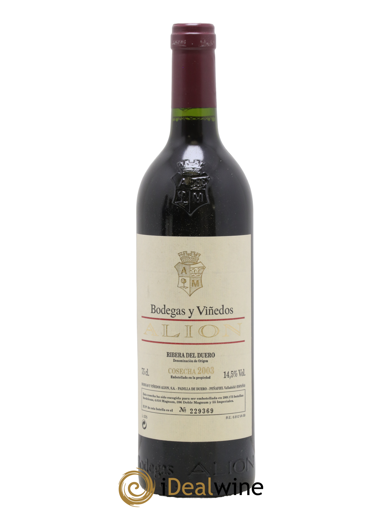 Ribera Del Duero DO Vega Sicilia Alion Famille Alvarez 2003 - Lot de 1 bouteille - 0