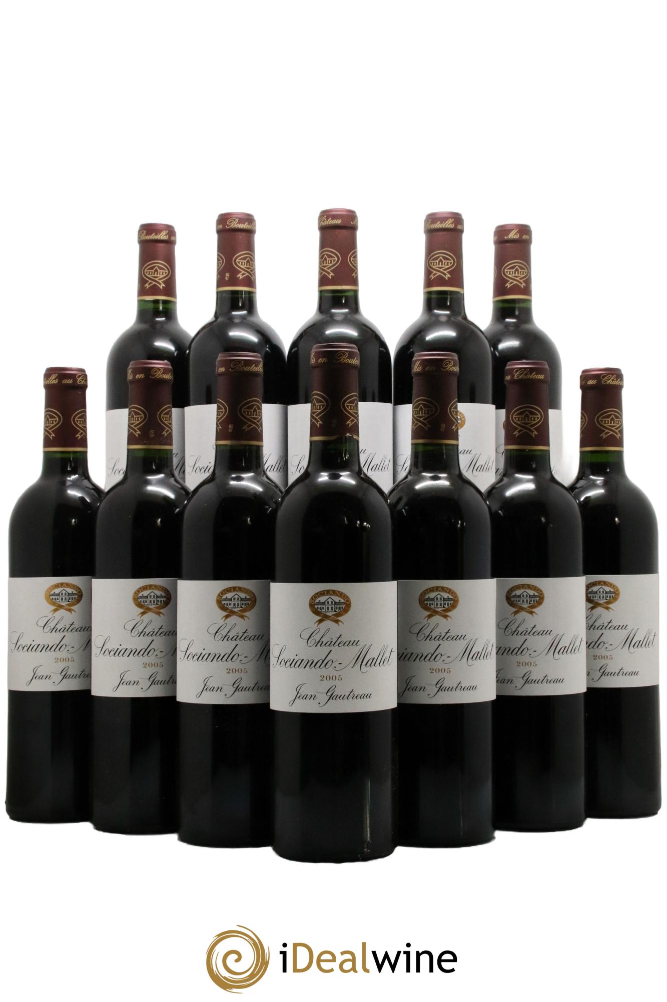 Château Sociando Mallet 2005 - Lot de 12 bouteilles - 0