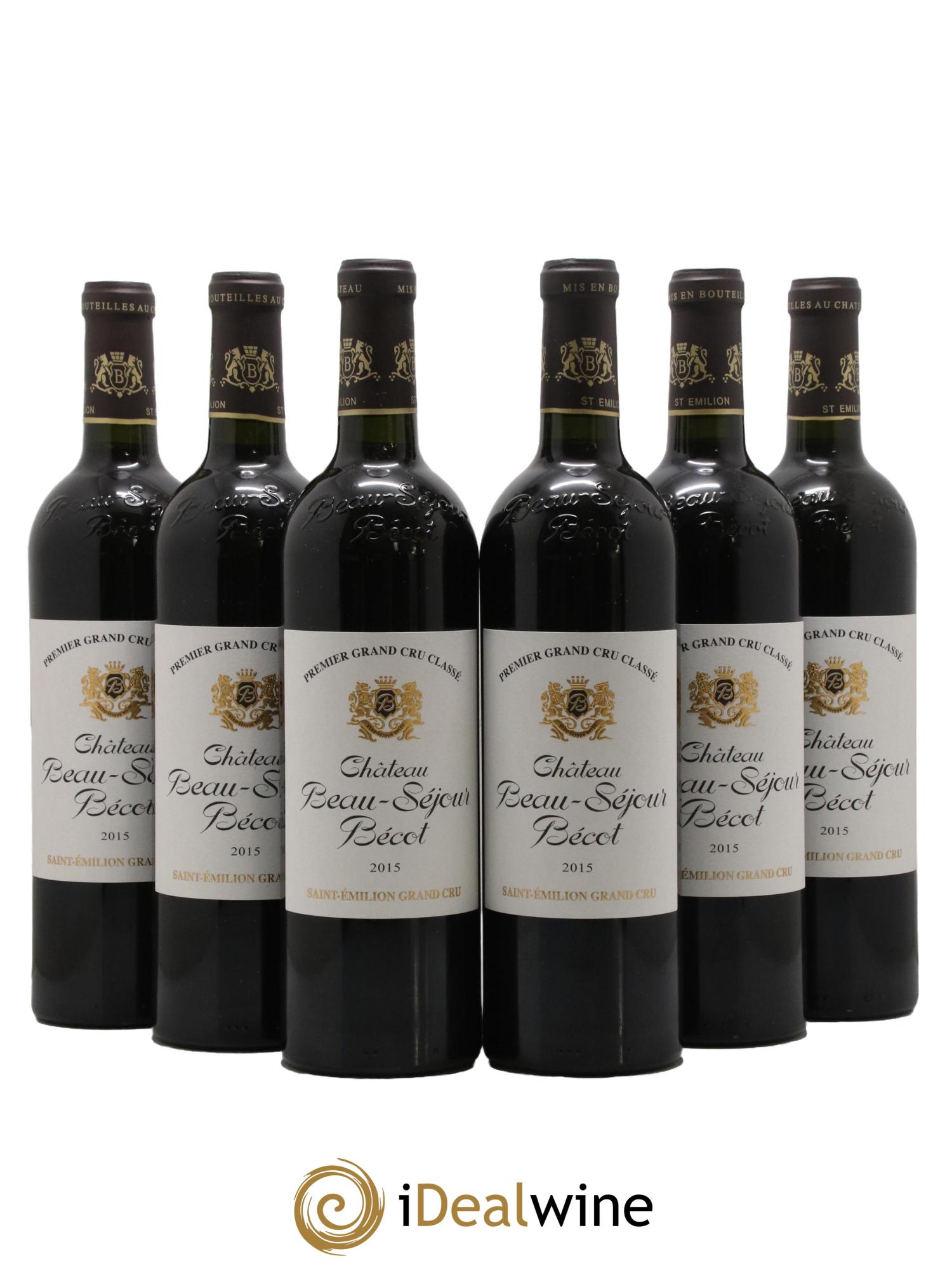 Château Beau-Séjour Bécot 1er Grand Cru Classé B 2015 - Lot de 6 bouteilles - 0