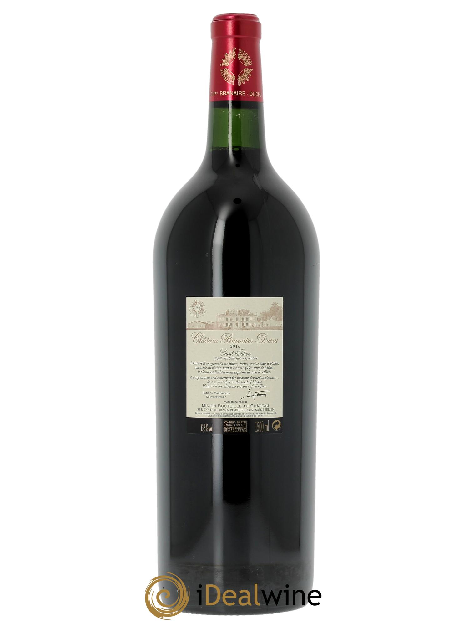 Château Branaire Ducru 4ème Grand Cru Classé 2016 - Posten von 1 Magnum - 2