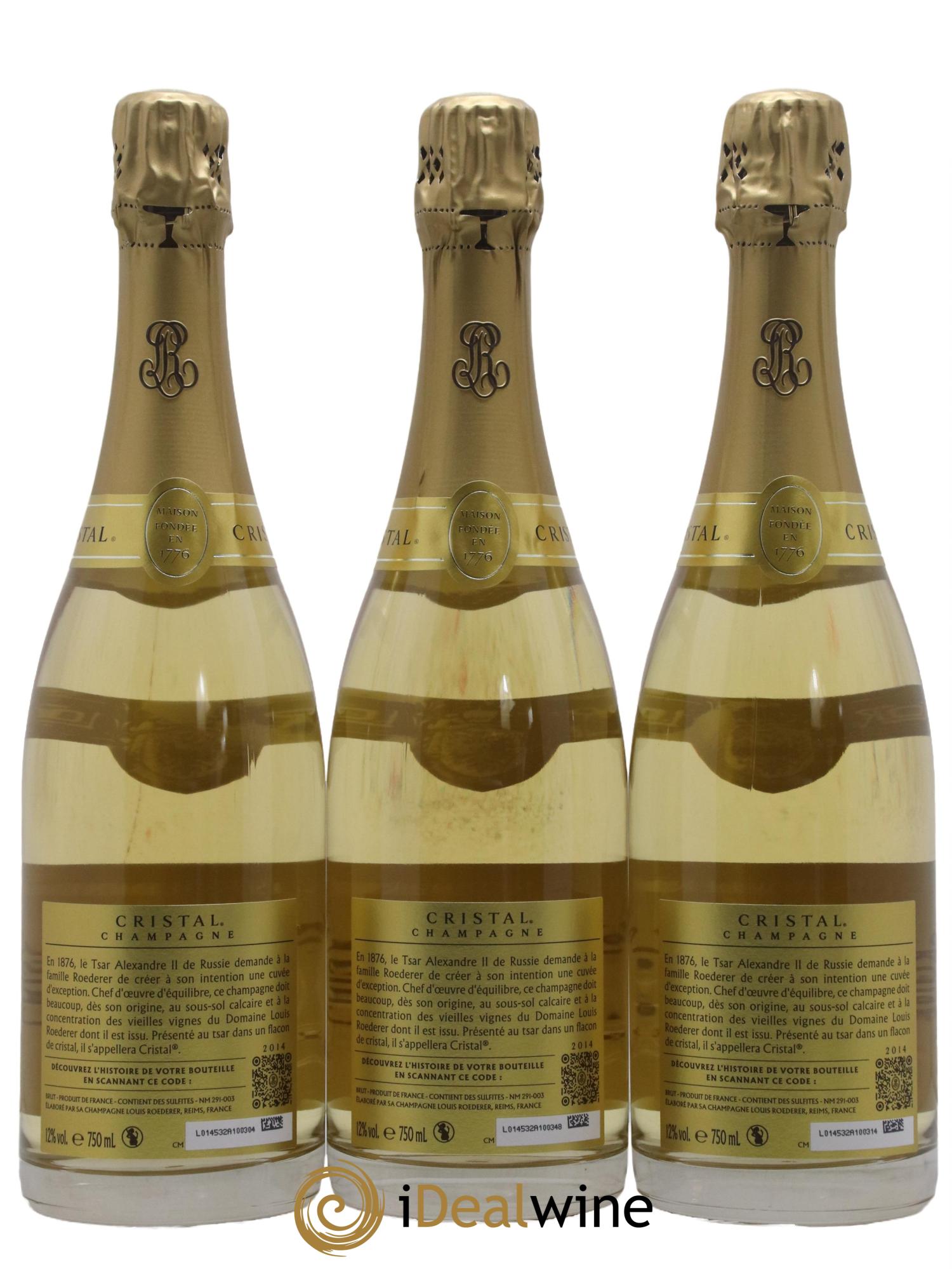 Cristal Louis Roederer 2014 - Lot de 3 bouteilles - 1