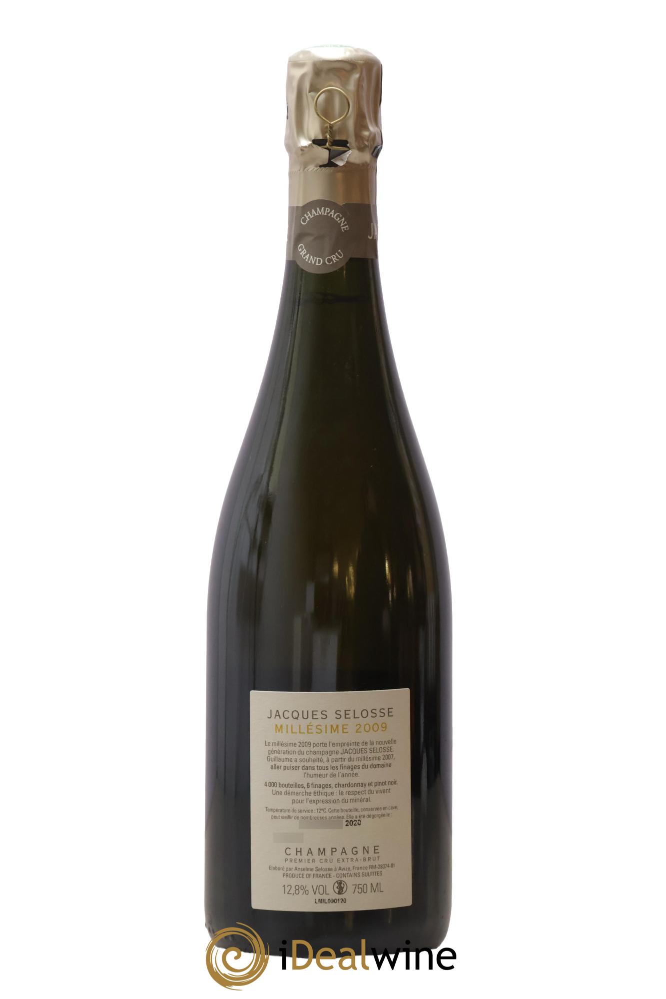 1er Cru Millésimé Extra-Brut Jacques Selosse 2009 - Lot de 1 bouteille - 1