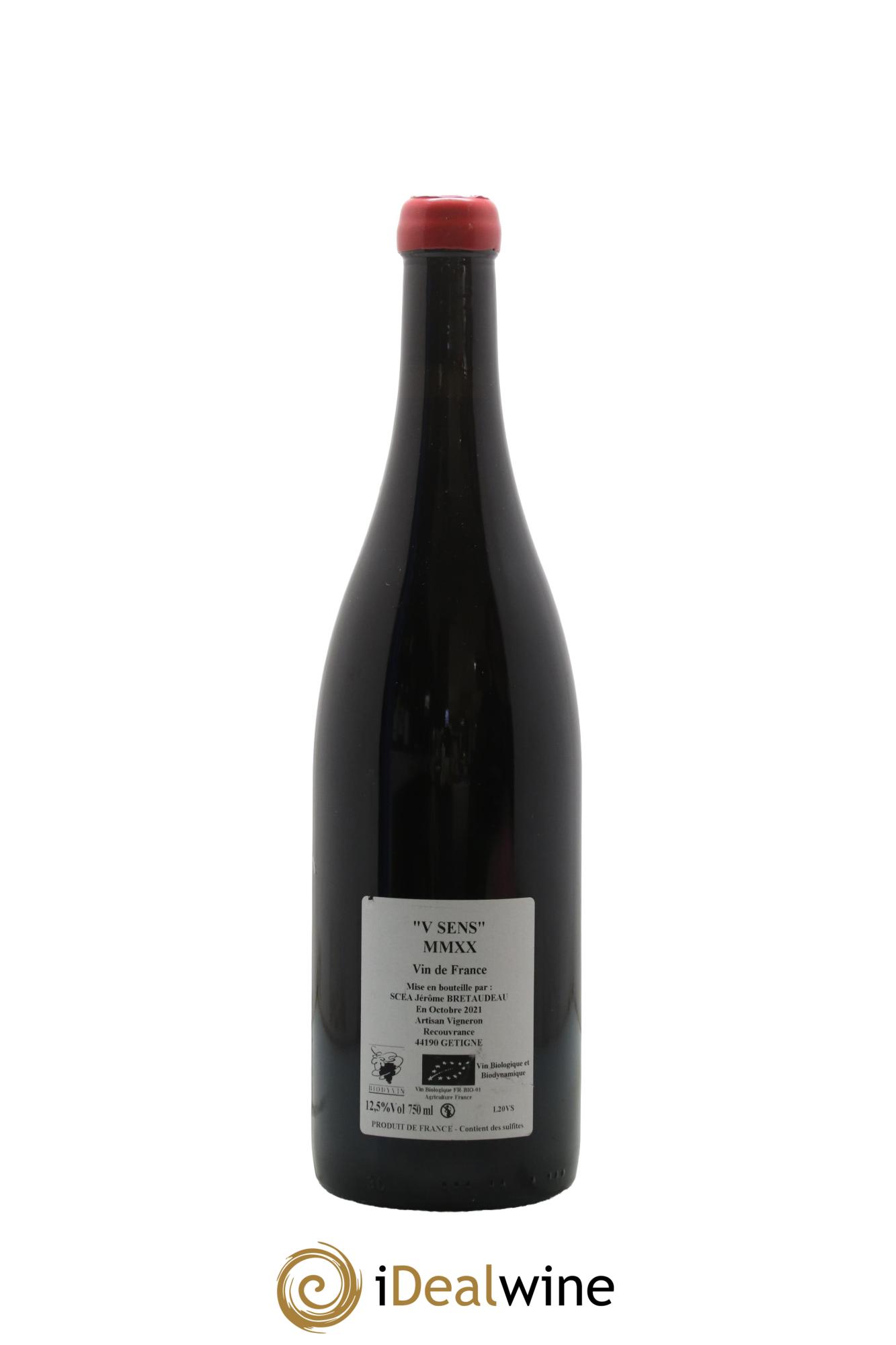 Vin de France V Sens Jérôme Bretaudeau - Domaine de Bellevue 2020 - Lot de 1 bouteille - 1