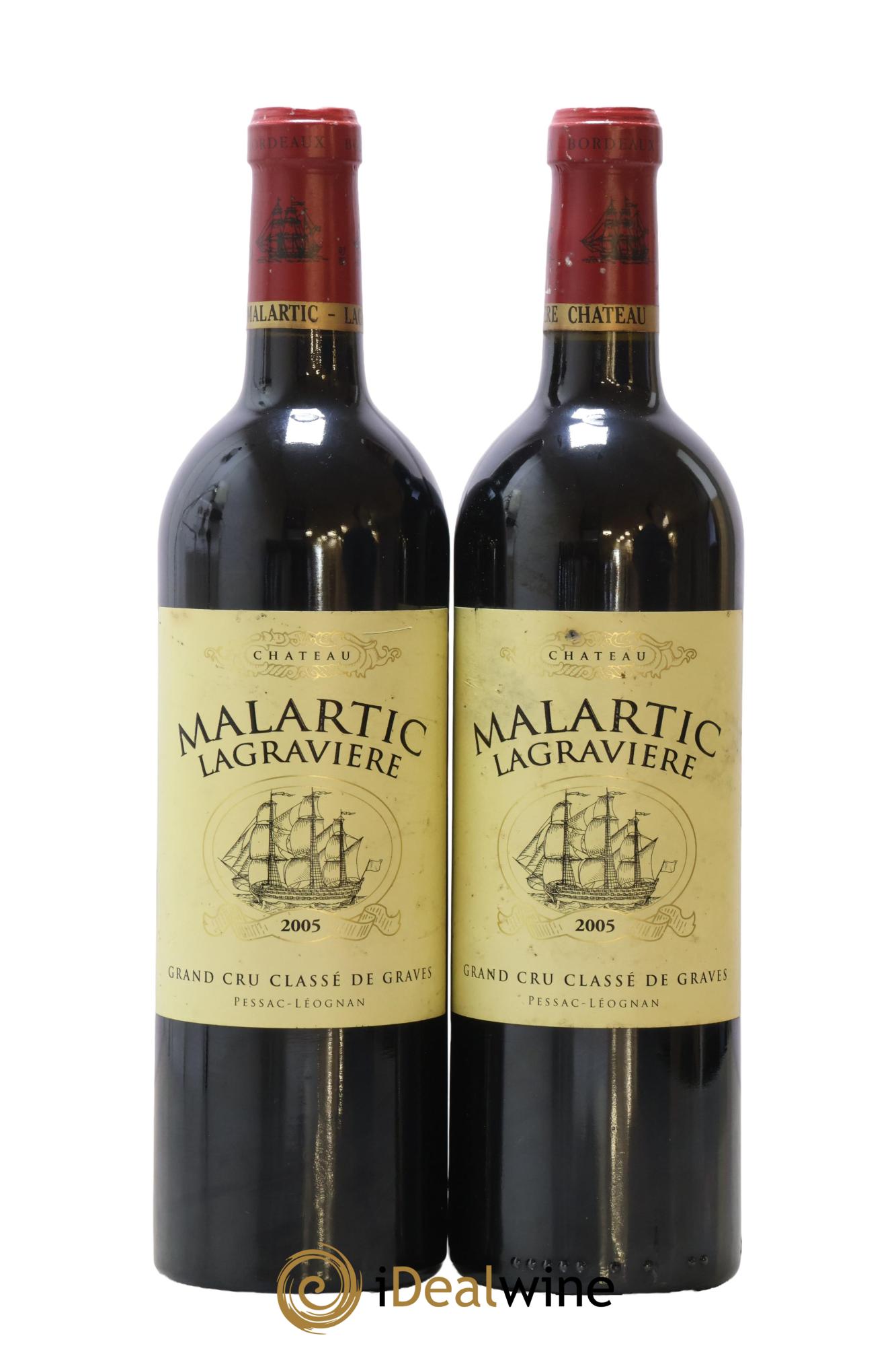 Château Malartic-Lagravière Cru Classé de Graves 2005 - Lot of 2 bottles - 0