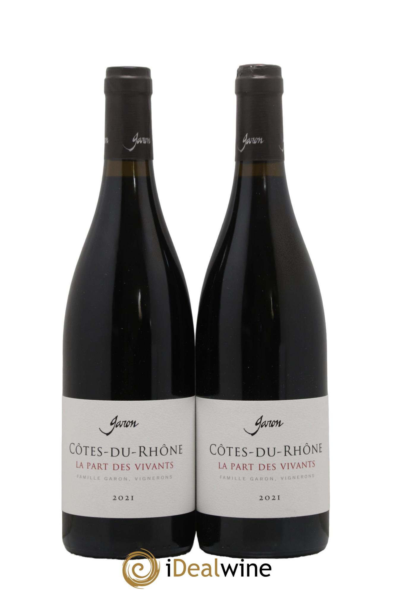 Côtes-du-Rhône Part des Vivants Domaine Garon 2021 - Lot de 2 bouteilles - 0