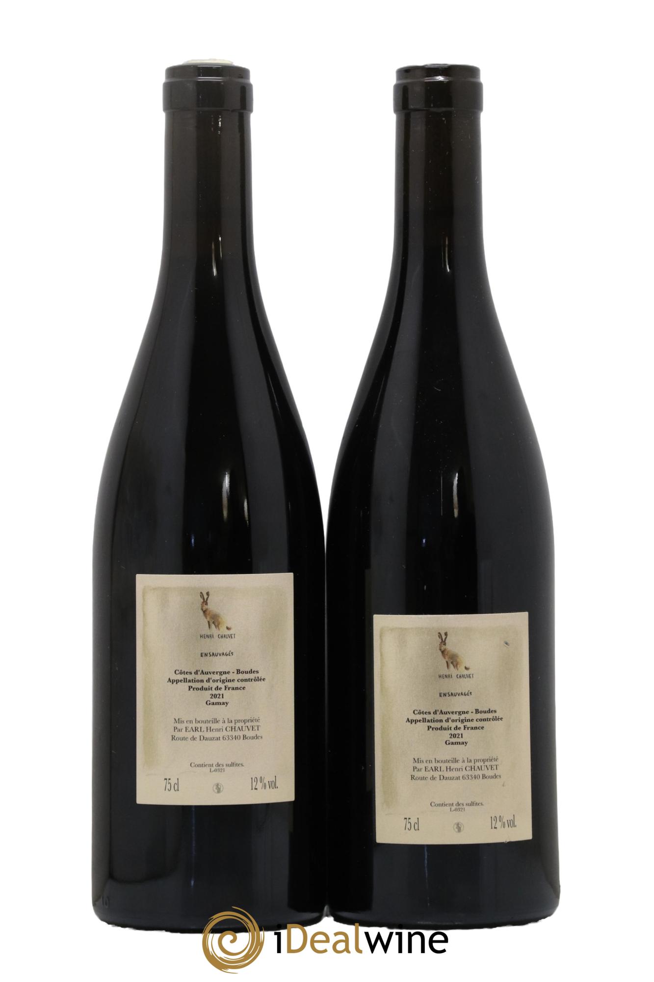 Côtes d'Auvergne Ensauvagés Henri Chauvet 2021 - Lot de 2 bouteilles - 1