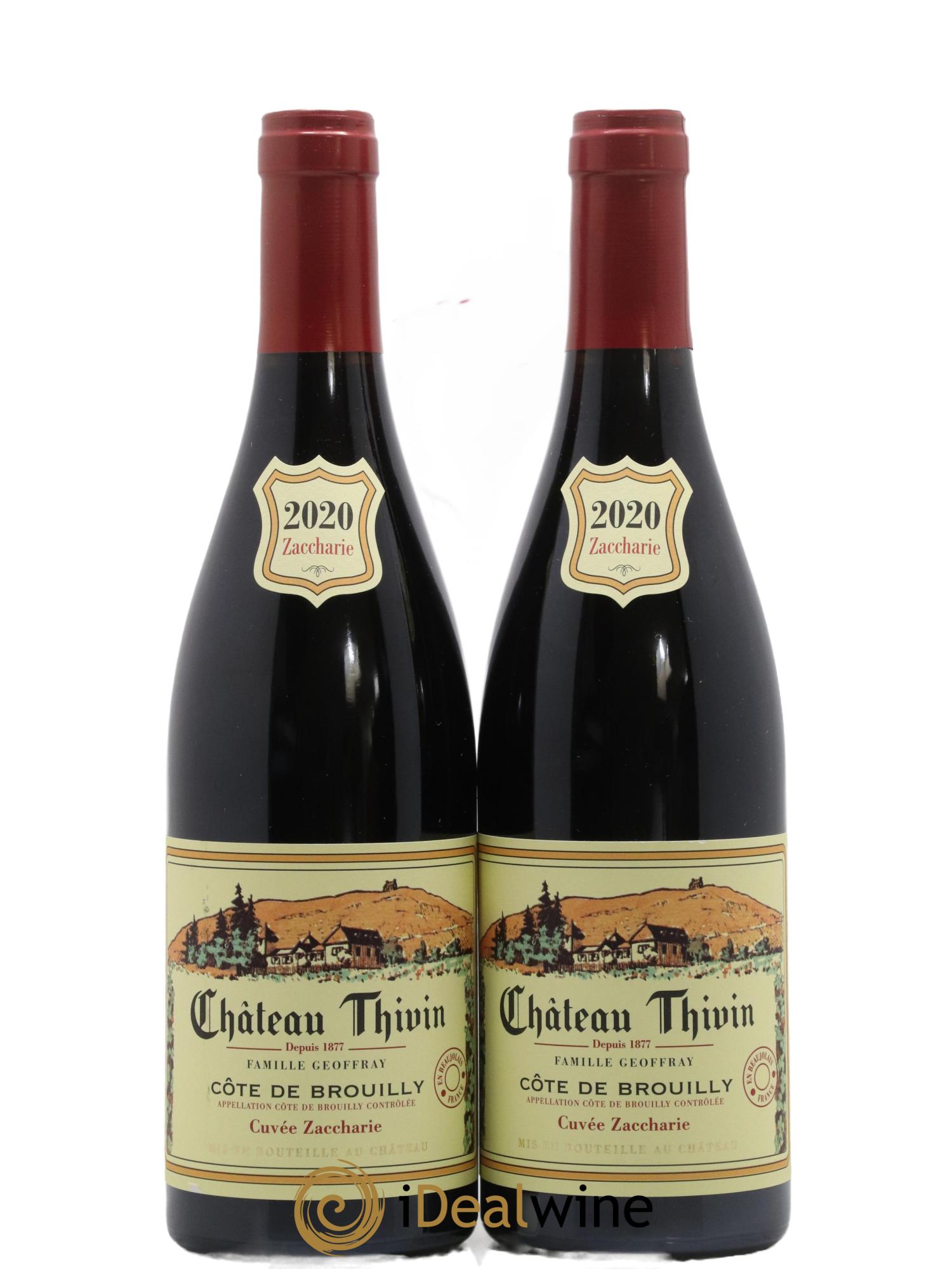Côte de Brouilly Cuvée Zaccharie Château Thivin 2020 - Lot de 2 bouteilles - 0