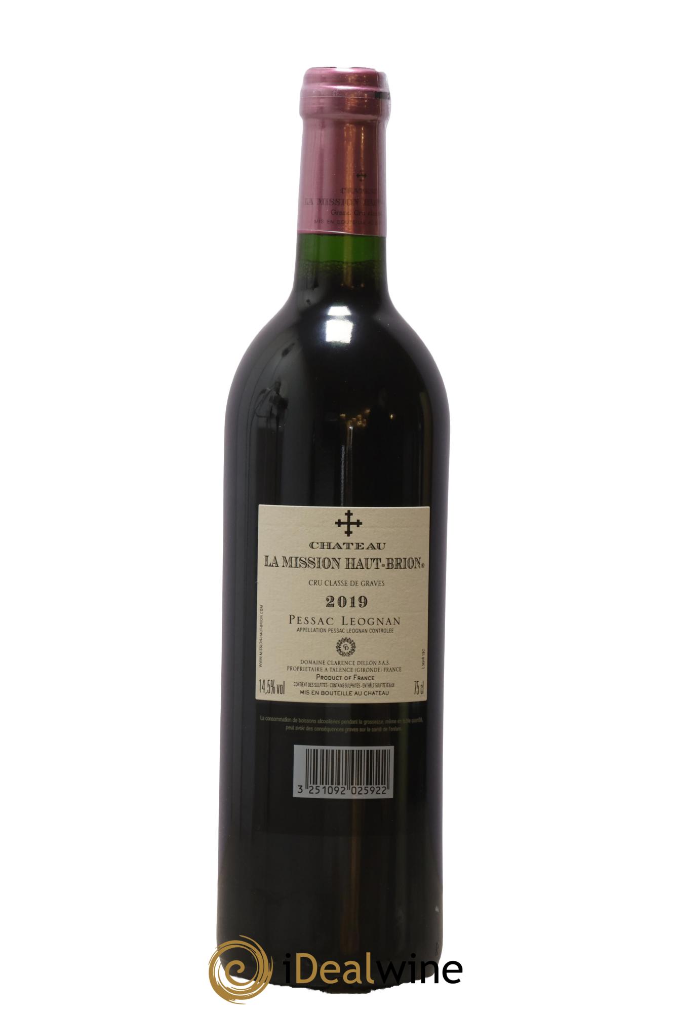 Château la Mission Haut-Brion Cru Classé de Graves 2019 - Lot of 1 bottle - 2