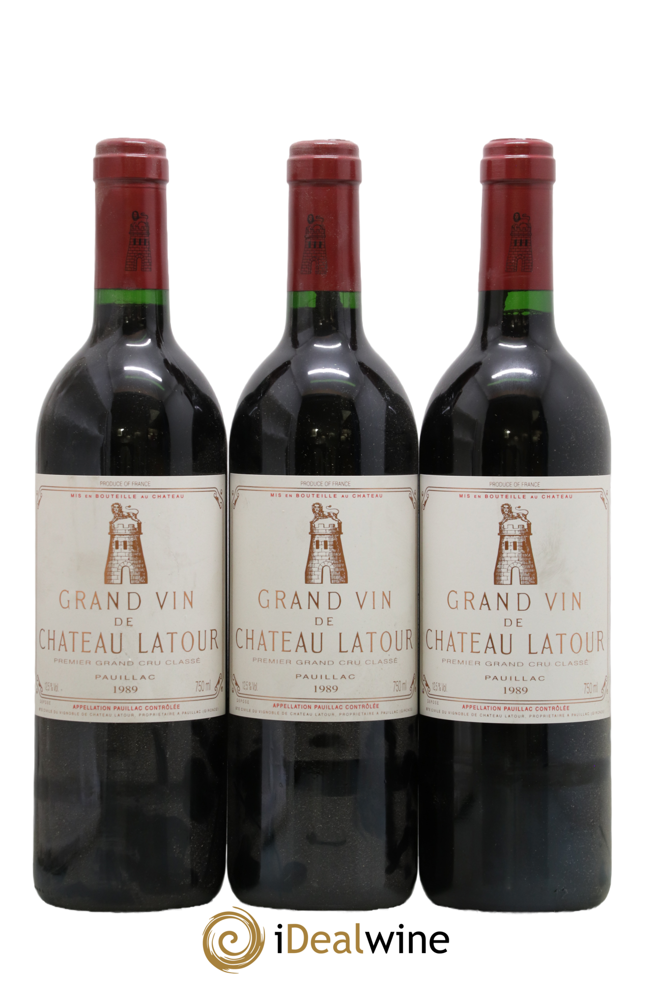 Château Latour 1er Grand Cru Classé 1989 - Lot de 3 bouteilles - 0
