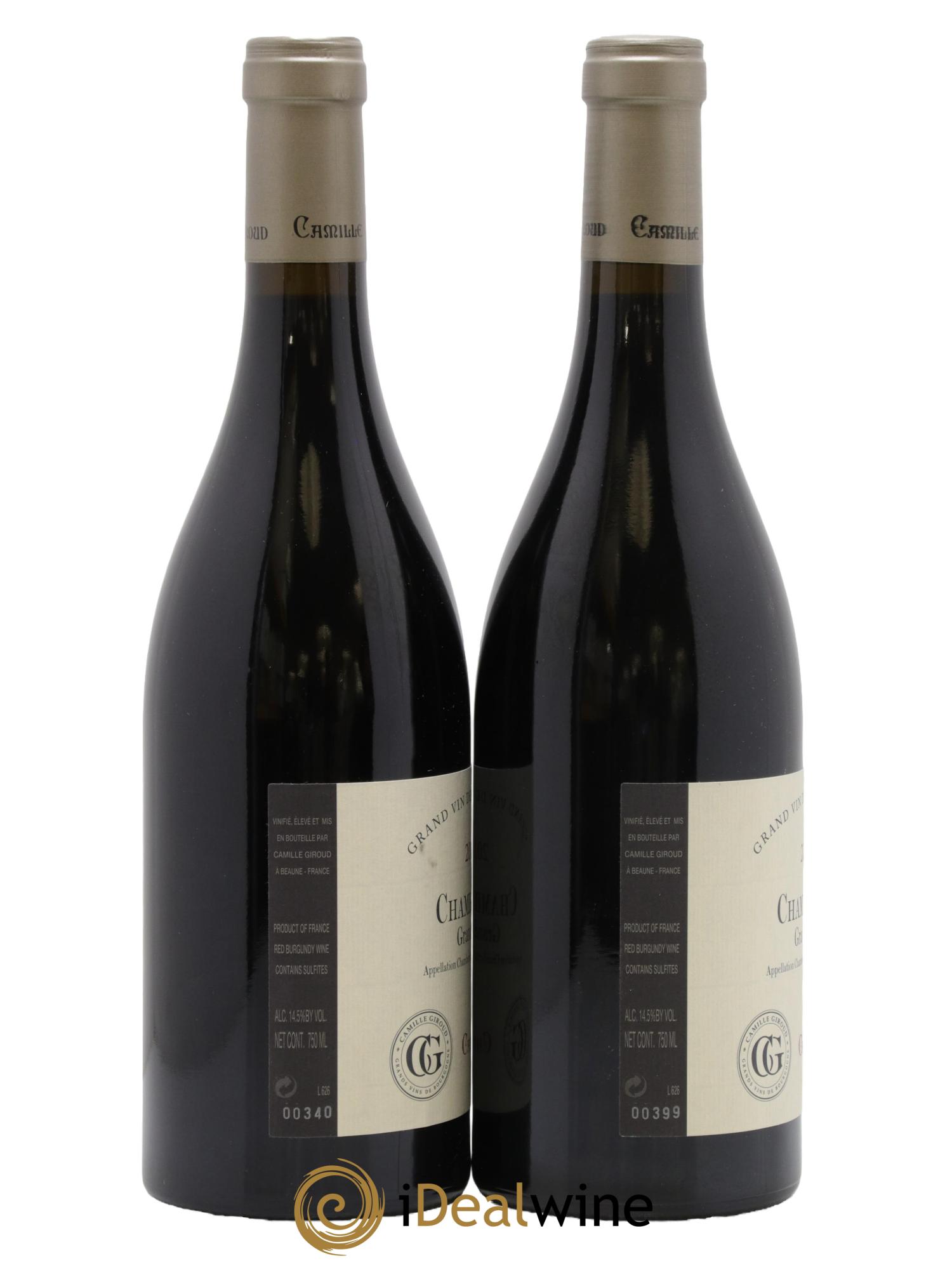 Chambertin Grand Cru Camille Giroud (Domaine) 2019 - Lot de 2 bouteilles - 1